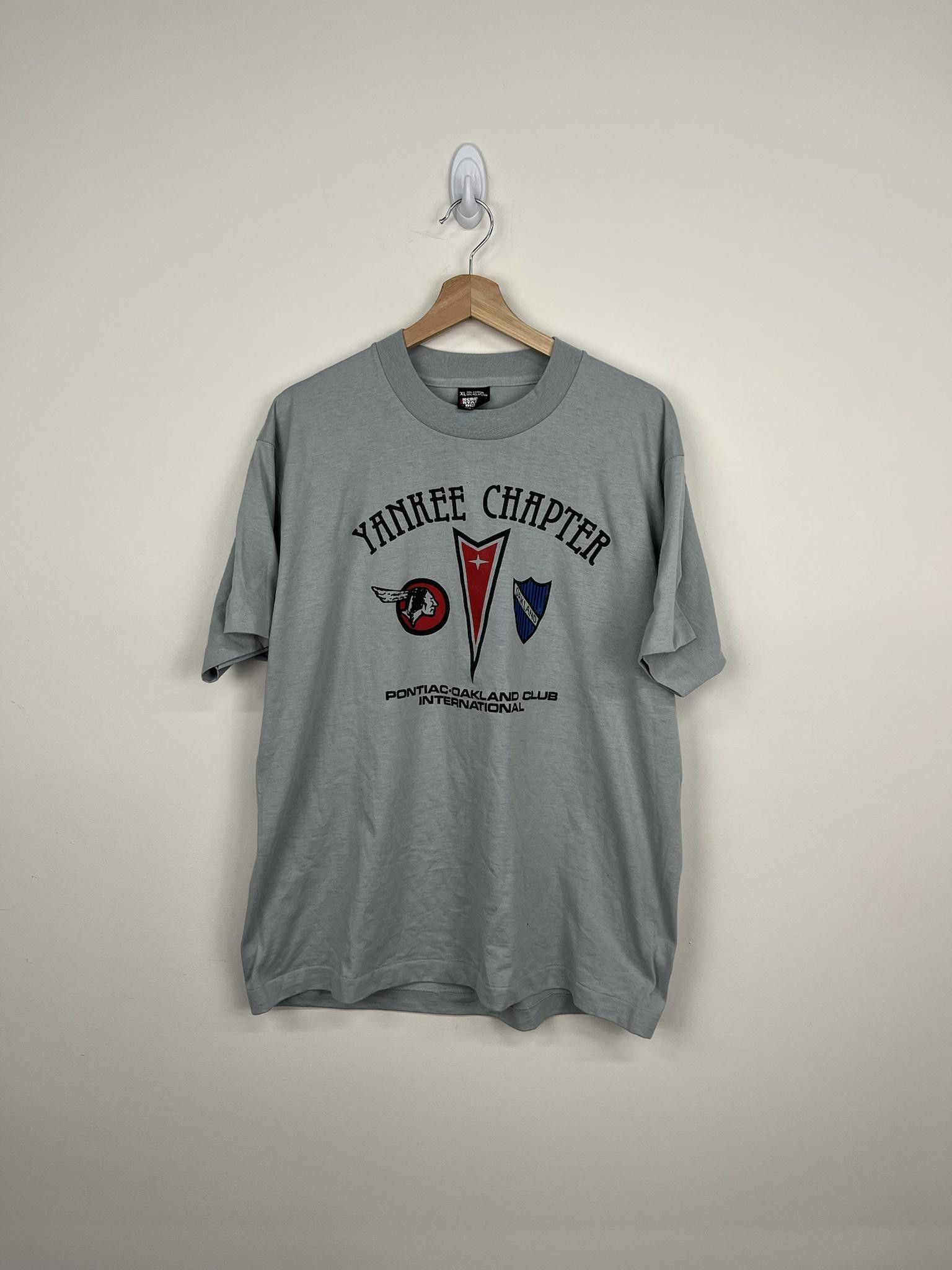 image of Vintage 1980's Pontiac Yankee Chapter Tee in Grey, Men's (Size XL)