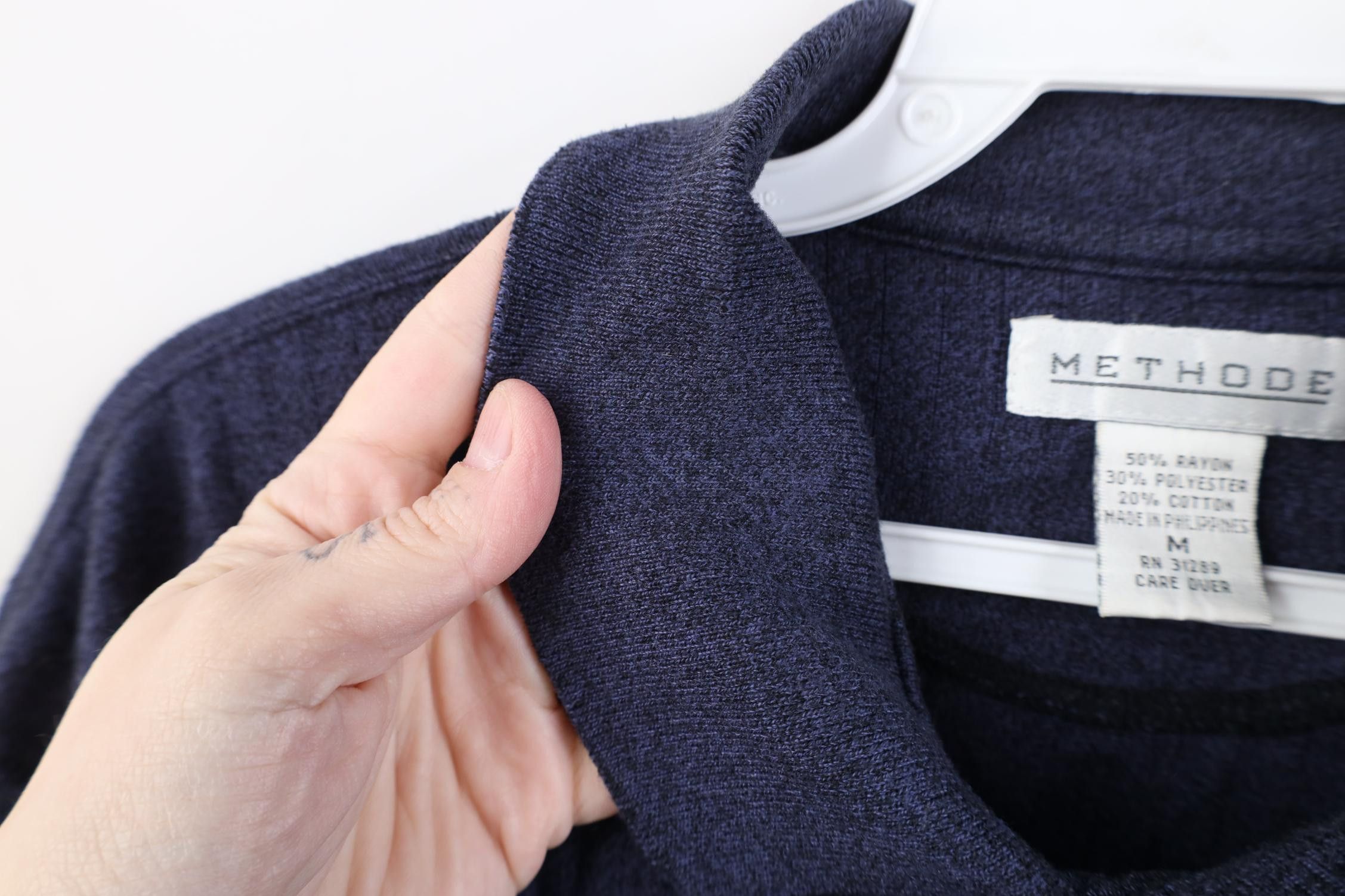 Vintage Vintage 90s Streetwear Ribbed Knit Long Sleeve Rugby Polo Size US M / EU 48-50 / 2 - 6 Thumbnail
