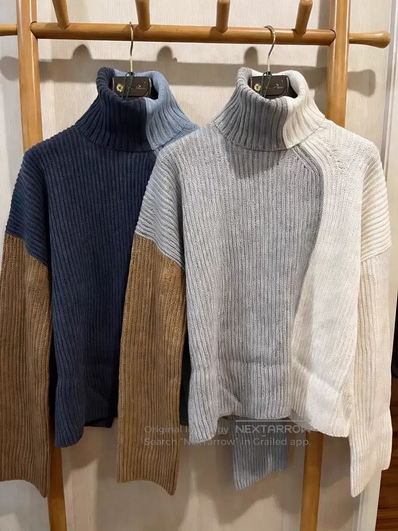Loro Piana Loro Piana Color Block Irregular Cashmere Sweater Size XS / US 0-2 / IT 36-38 - 1 Thumbnail