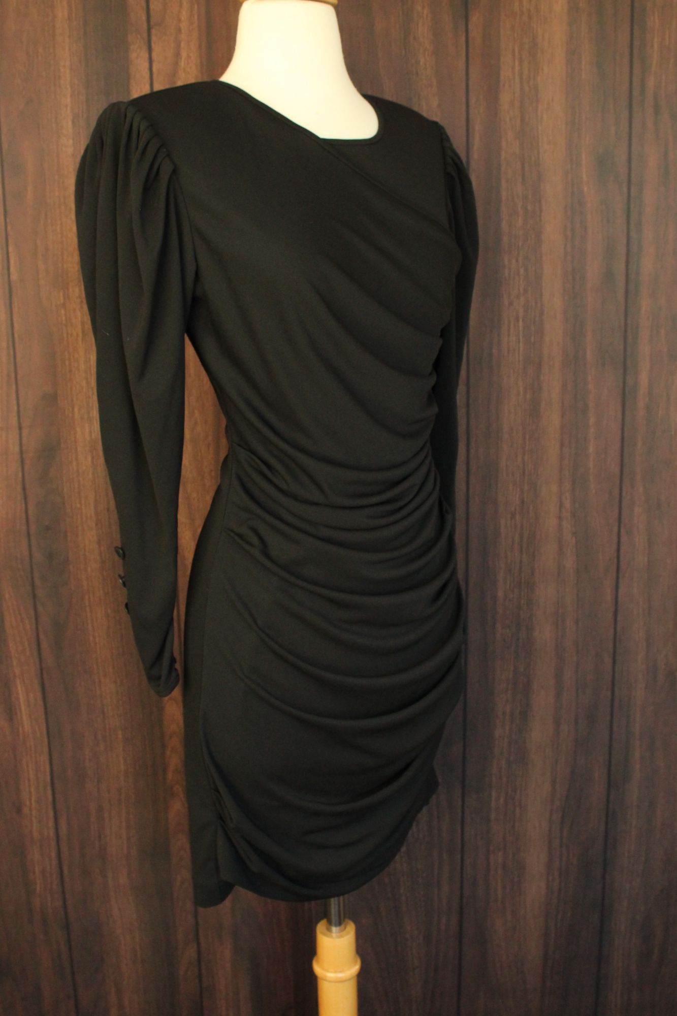 Anine Bing Anine Bing Alaia Dress, New With Tags, Black Ruched Bodycon, Size M / US 6-8 / IT 42-44 - 6 Thumbnail