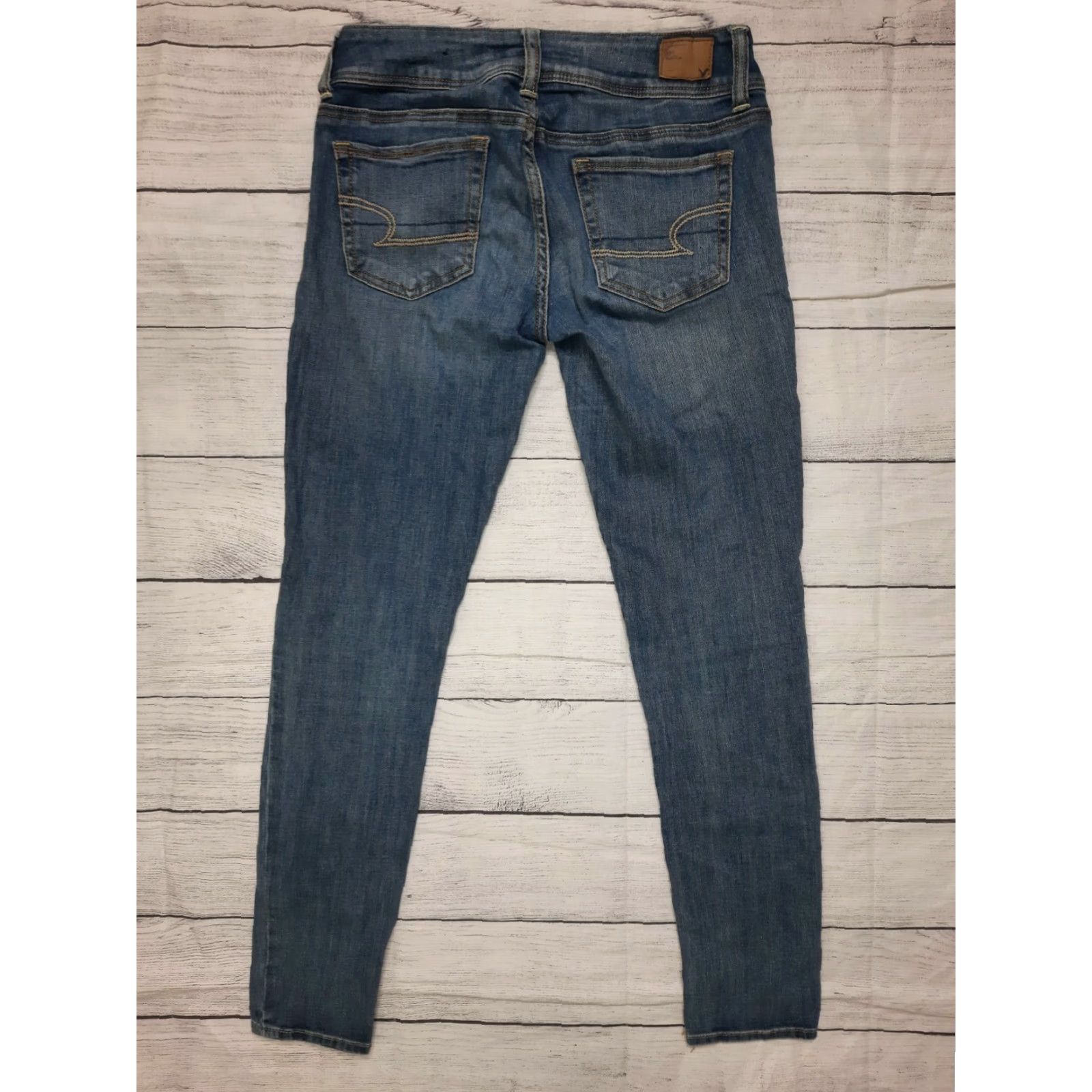 American Eagle Outfitters American Eagle Outfitters Jeans Skinny Denim Stretch 27x29 4 Adults Womens Dark Blue Jeans Stretch Size 27" / US 4 / IT 40 - 6 Thumbnail