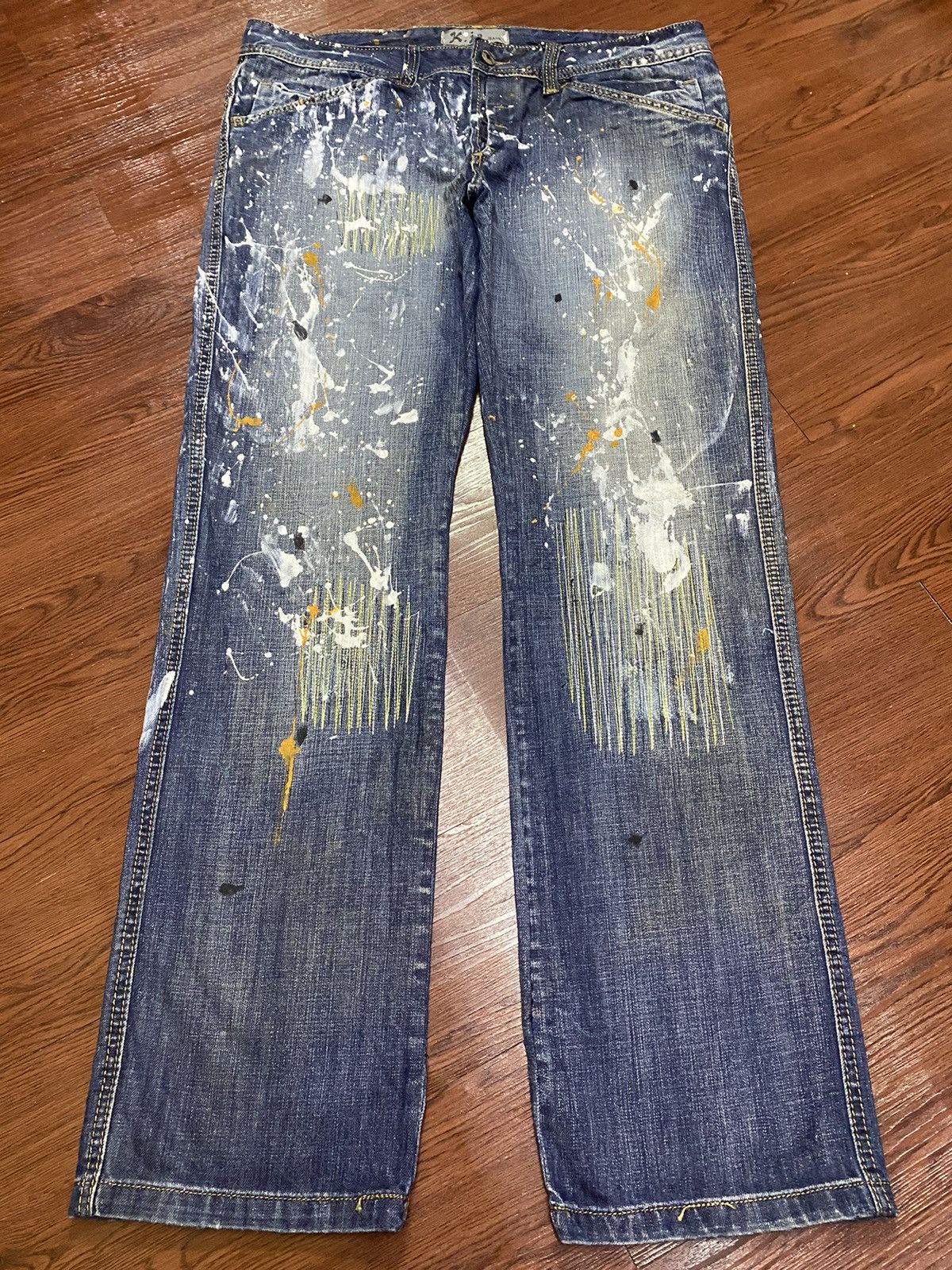 Vintage Japanese Brands Paint Splatter Jeans