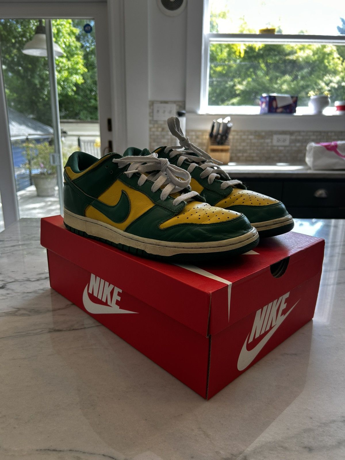 Nike Dunk Low SP Varsity Maize/Pine Green “Brazil” Size US 9.5 / EU 42-43 - 5 Thumbnail