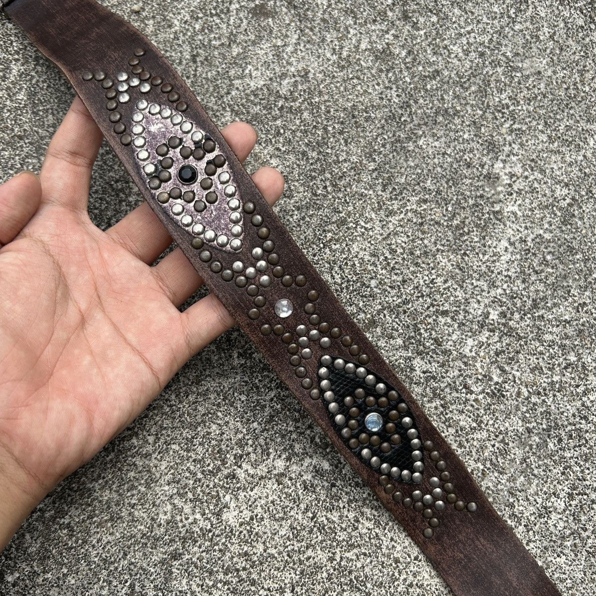 Vintage Vintage studded leather belt (Kapital Style) Size ONE SIZE - 10 Thumbnail