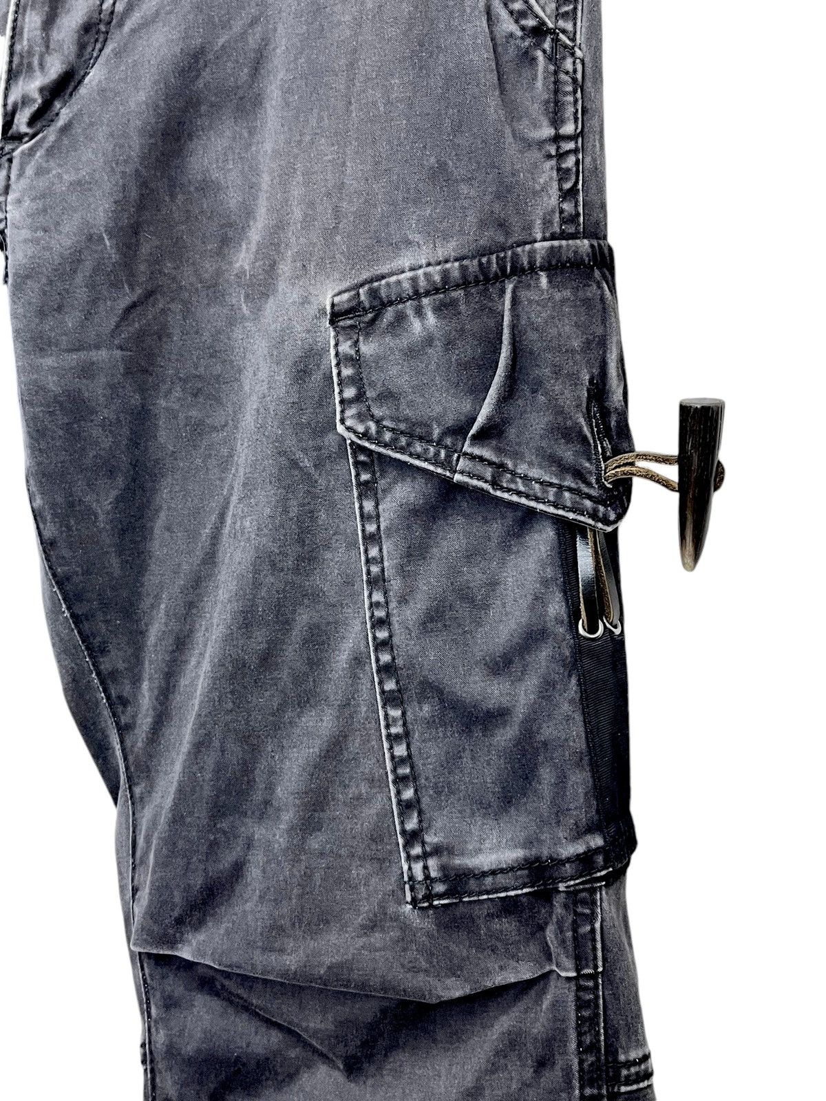 Vintage FYE🔥CAV Punk Slate Black Stretch FLARE Toggle Closure Cargo Size US 31 - 7 Thumbnail