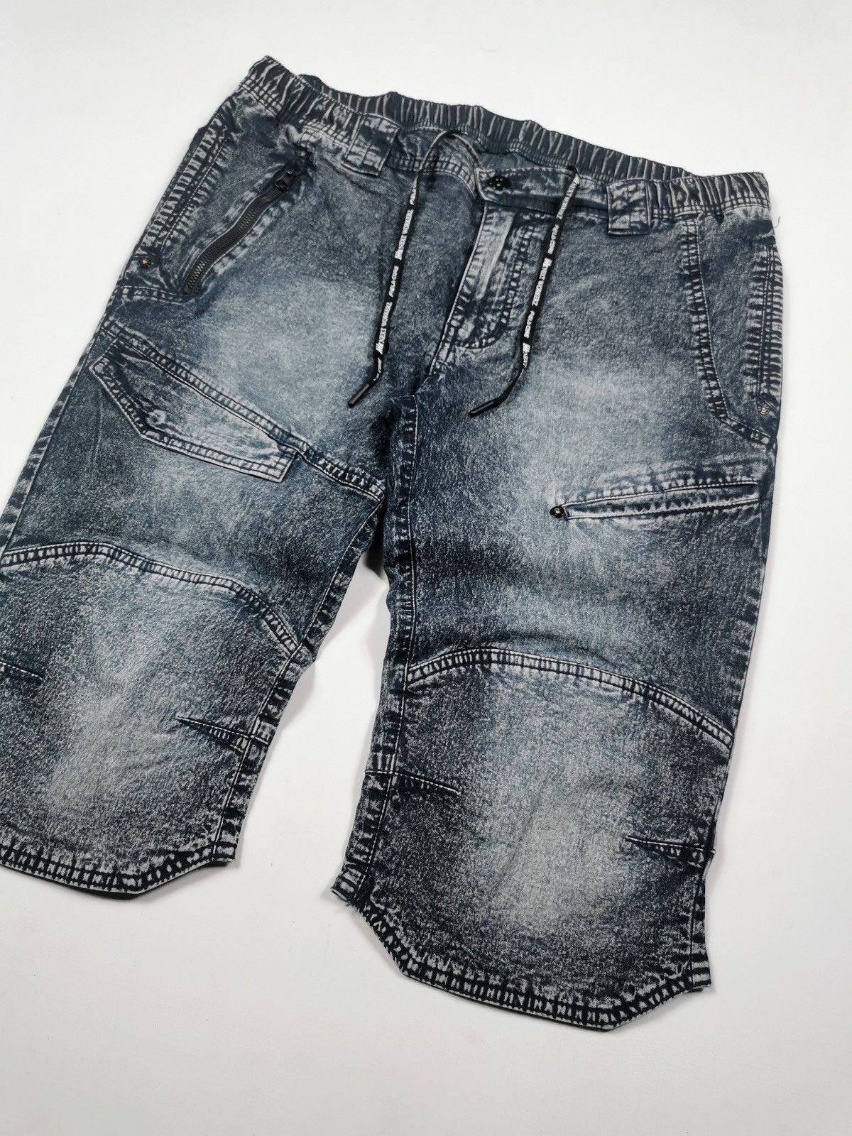 Japanese Brand Fieldcore Next Workerz Cargo Denim Shorts Size US 38 / EU 54 - 2 Thumbnail