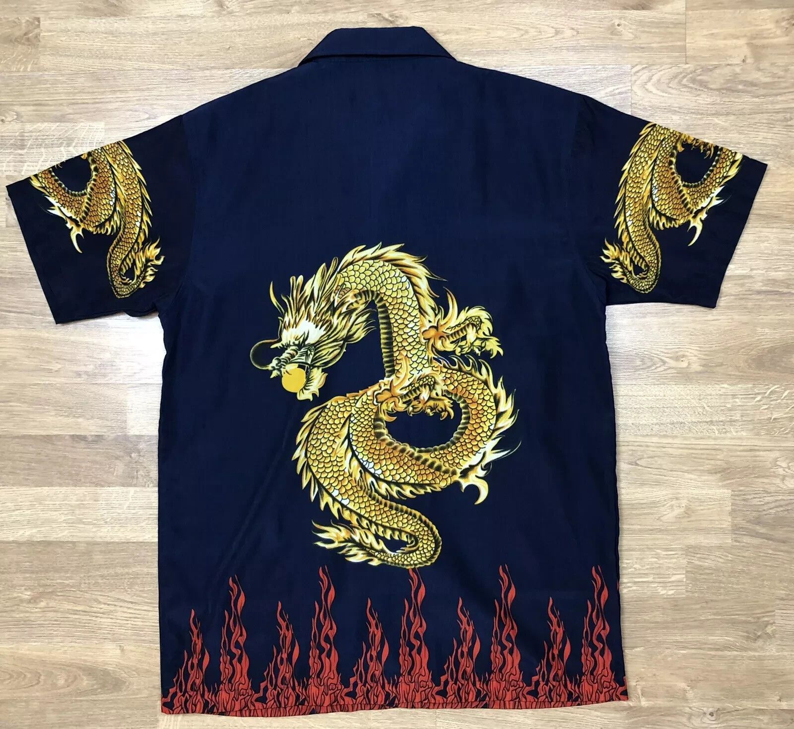 Vintage Dnon jeans Vintage 2000s Y2K graphic Tiger Dragon Fire Rave Size US S / EU 44-46 / 1 - 7 Thumbnail
