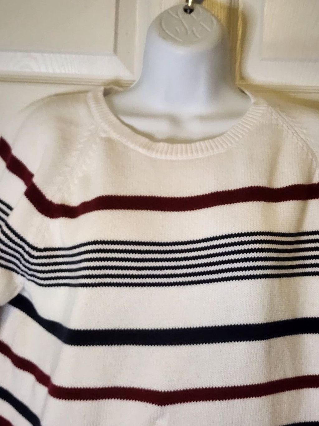 Other Christopher & Banks Stripes Sweater Size L / US 10 / IT 46 - 2 Thumbnail