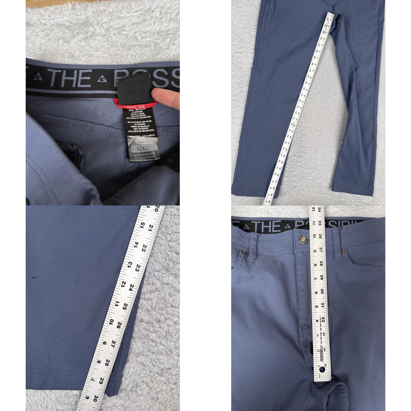 Vintage Gerry Pants Mens 32x32 Blue Nylon Stretch Hiking Walking Outdoor Travel Casual Pants Size US 32 / EU 48 - 8 Thumbnail