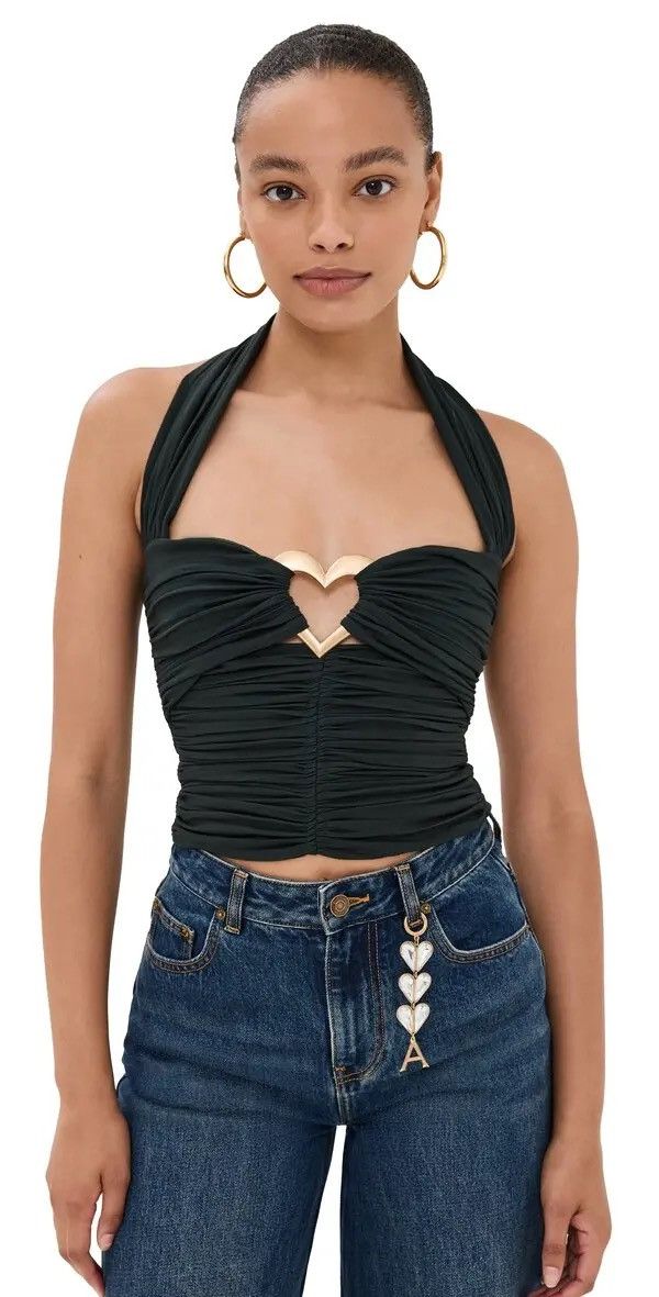 Area NYC Area Heart Ruched Halter Top size S Size S / US 4 / IT 40 - 2 Thumbnail