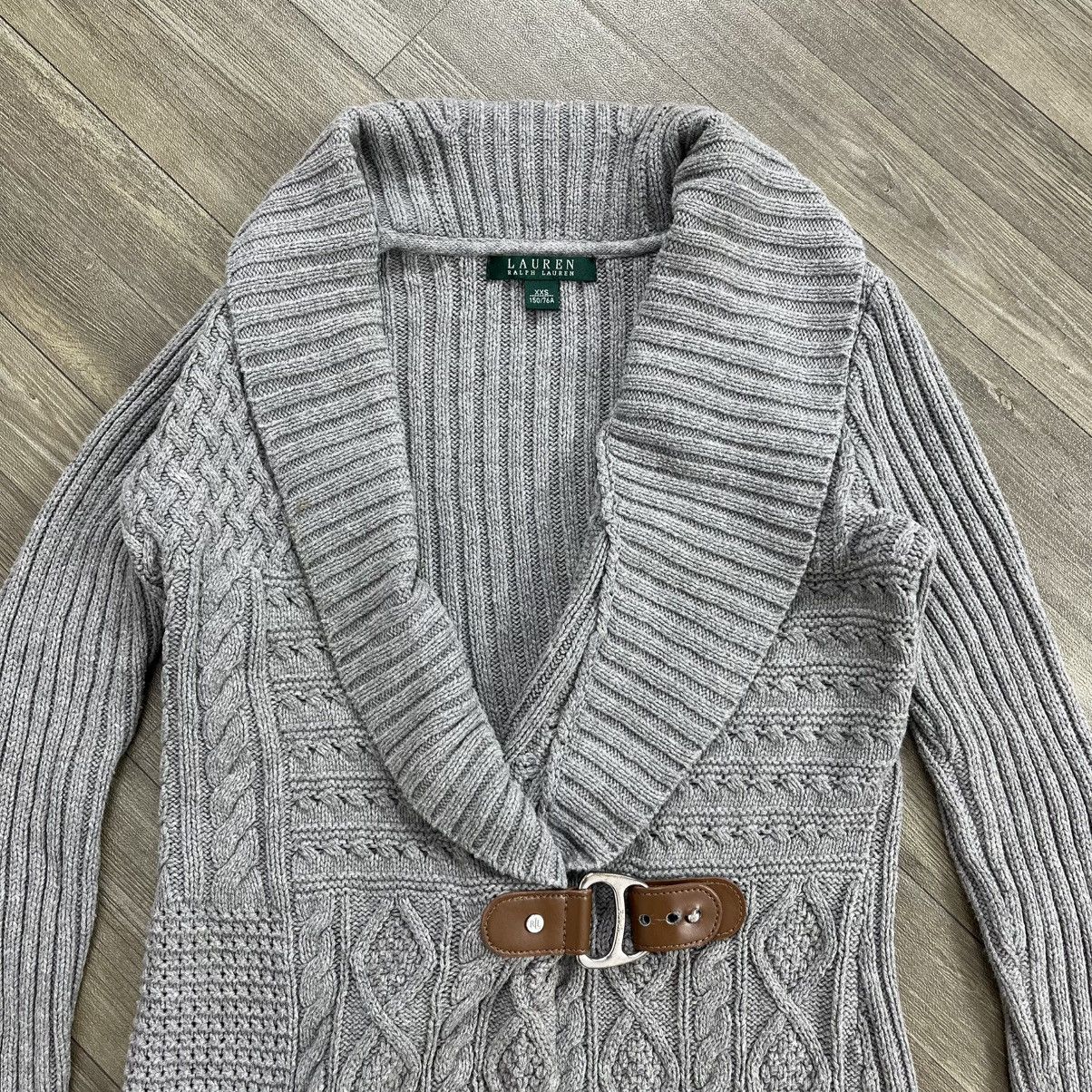 Ralph Lauren Vintage Ralph Lauren Shawl Collar Cable Knit Cardigans Size US XXS / EU 40 - 2 Thumbnail