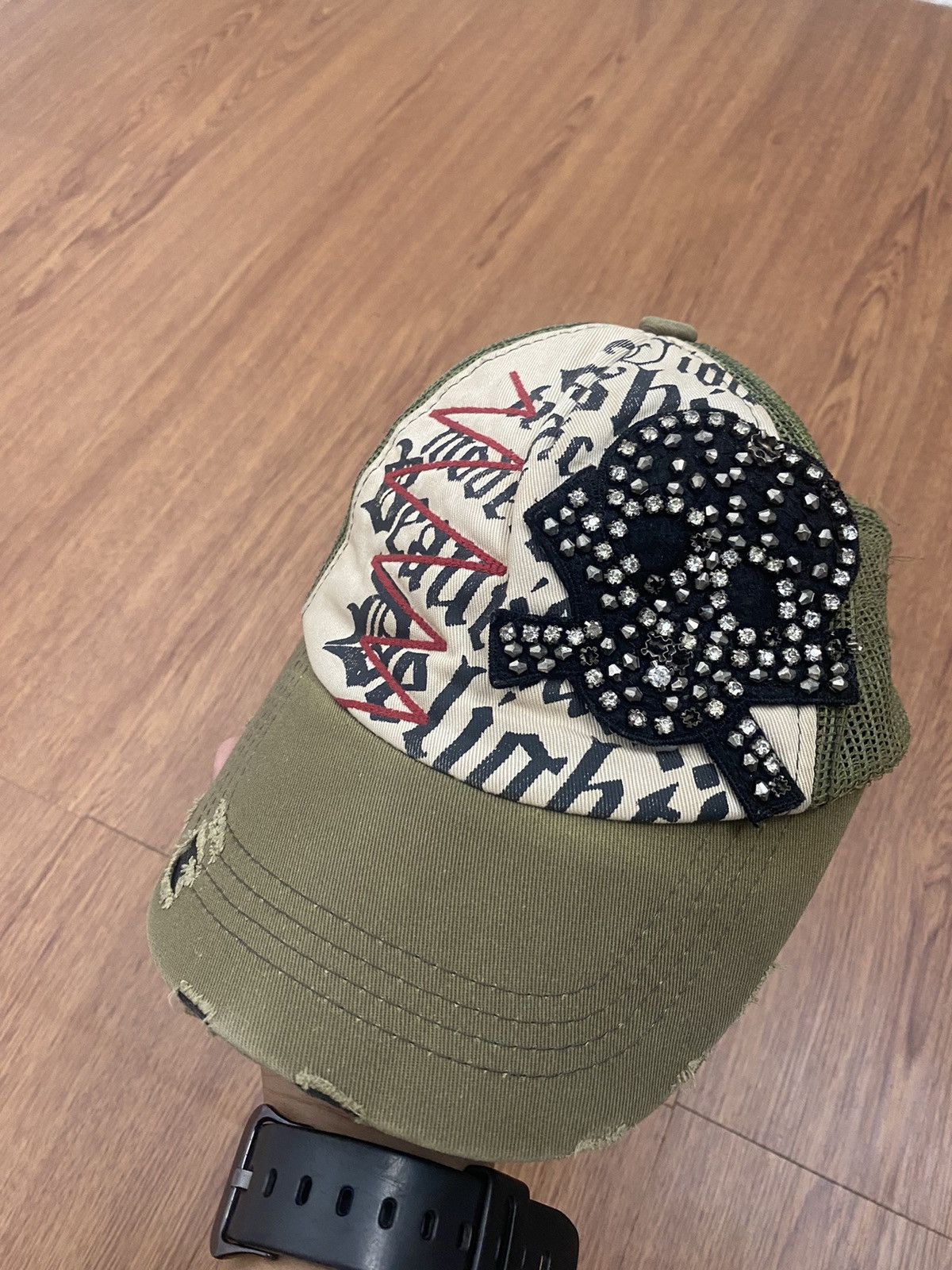 If Six Was Nine Skull punk distressed teucker hat Size ONE SIZE - 2 Thumbnail