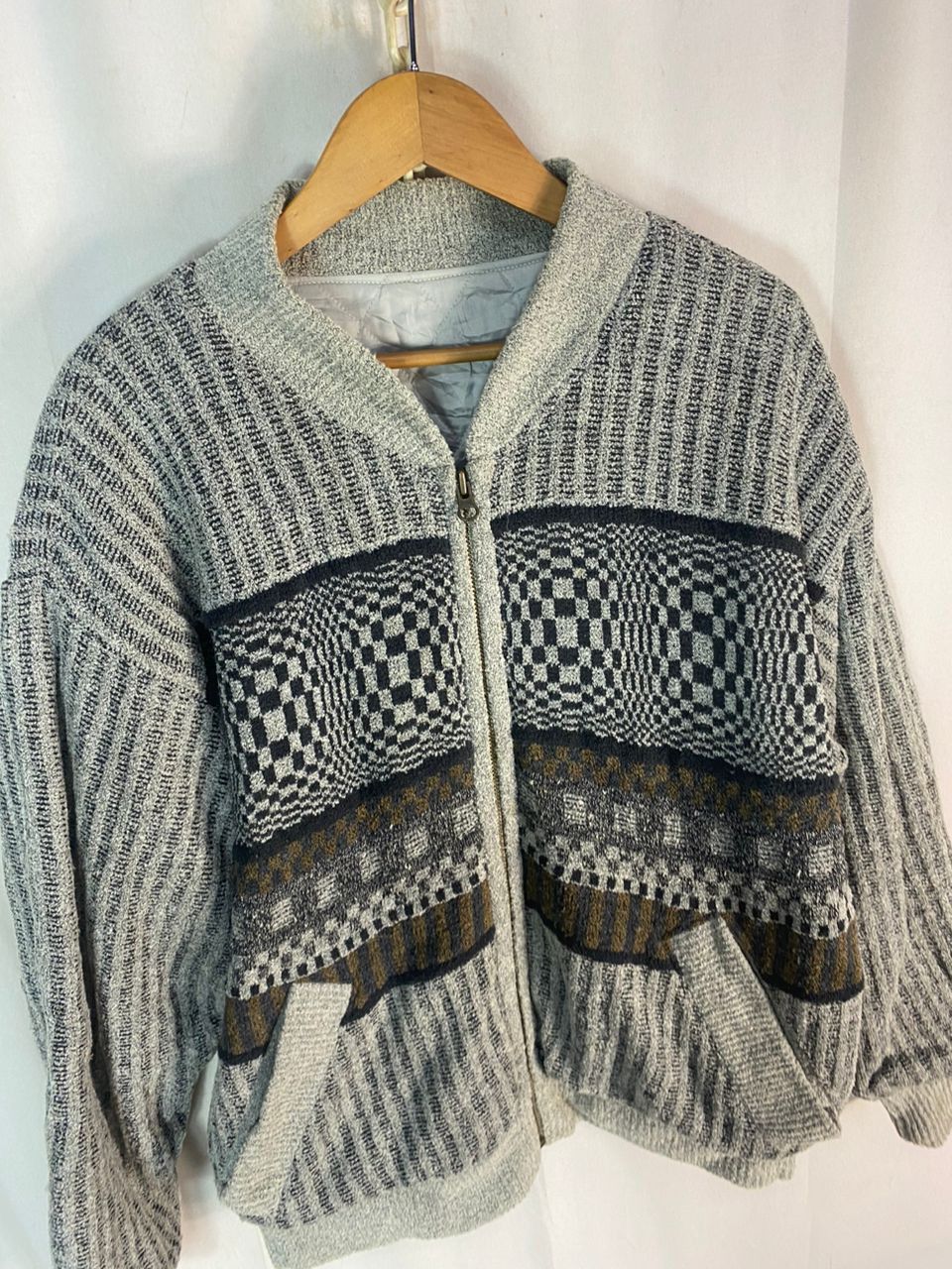 Designer × Japanese Brand × Vintage Jean-Louis scherrer wool knit zipper jacket Size US L / EU 52-54 / 3 - 3 Thumbnail