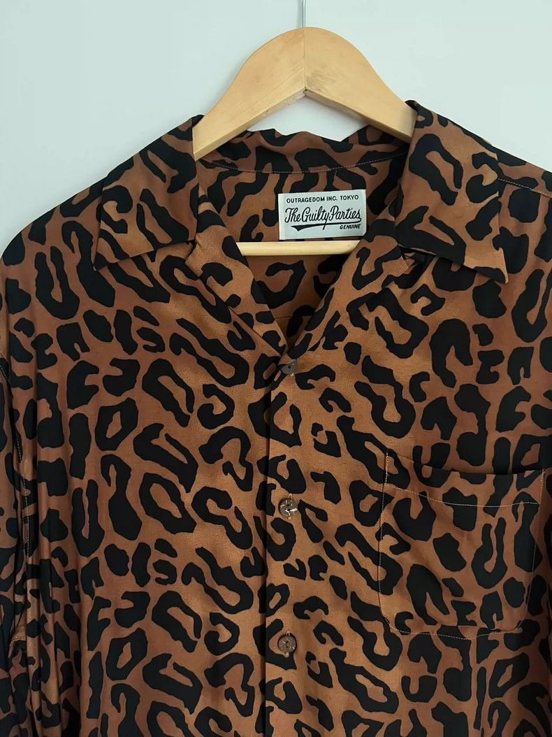 Wacko Maria WACKO MARIA Leopard Print Long Sleeve Shirt, Hawaiian Shir Size US L / EU 52-54 / 3 - 5 Thumbnail