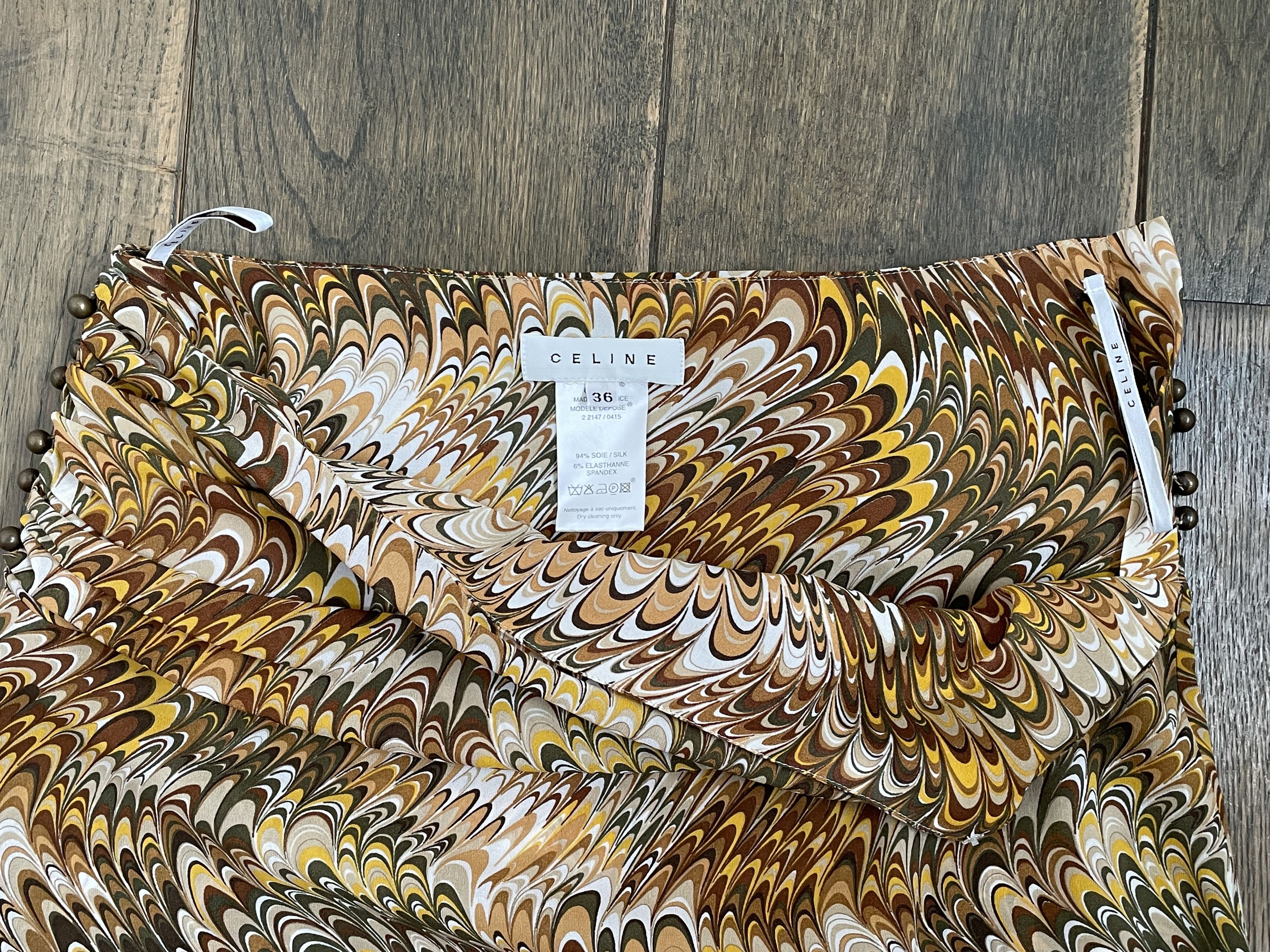 Celine Celine silk skirt Size 26" / US 2 / IT 38 - 9 Thumbnail