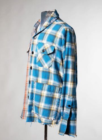 Greg Lauren Greg Lauren Shawl Collar Plaid Boxy Jacket Size US M / EU 48-50 / 2 - 3 Thumbnail
