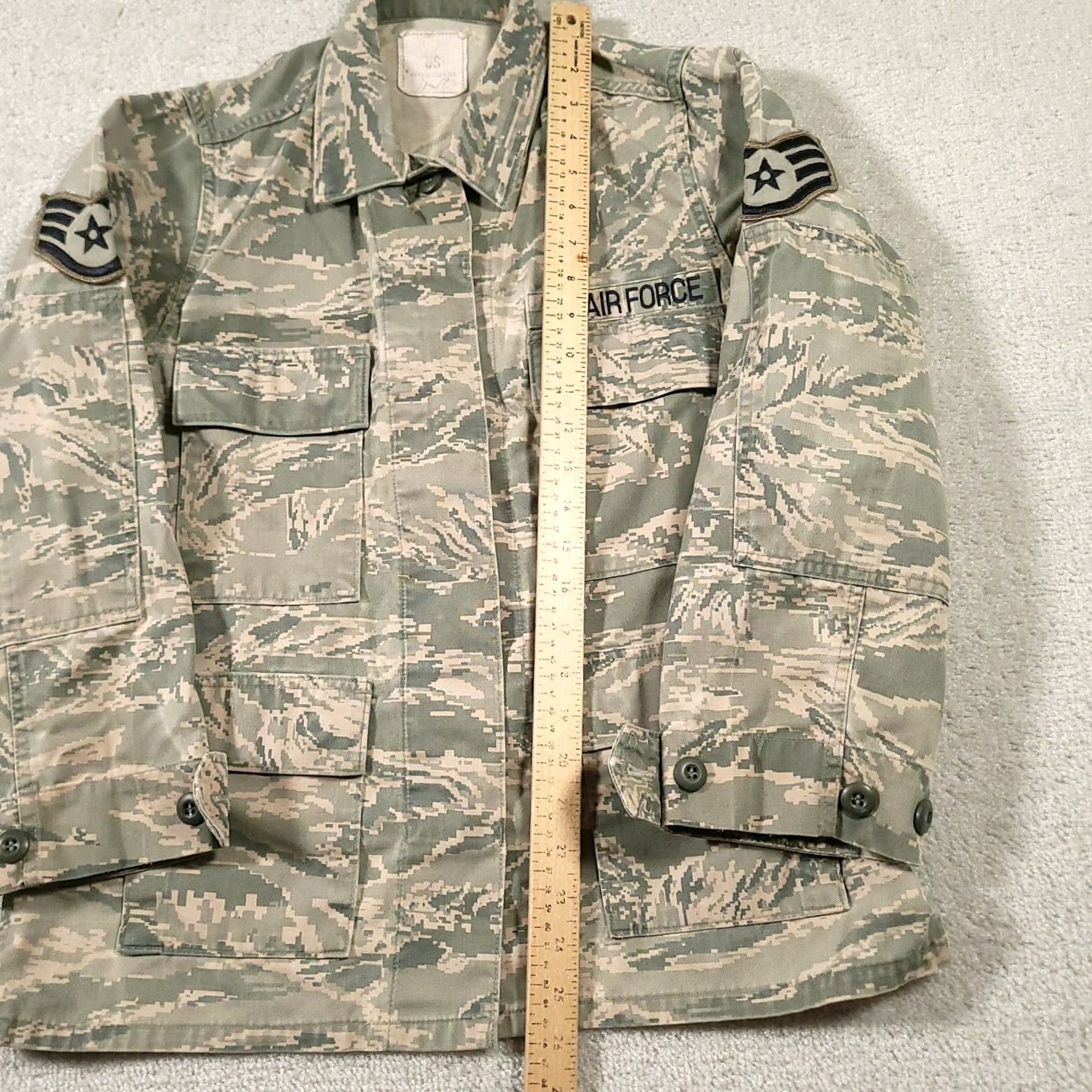 Vintage VINTAGE US Air Force Fatigues Shirt 6S Green Tiger Strip Camo Work Hunting Outdoor Mens Size US S / EU 44-46 / 1 - 5 Thumbnail