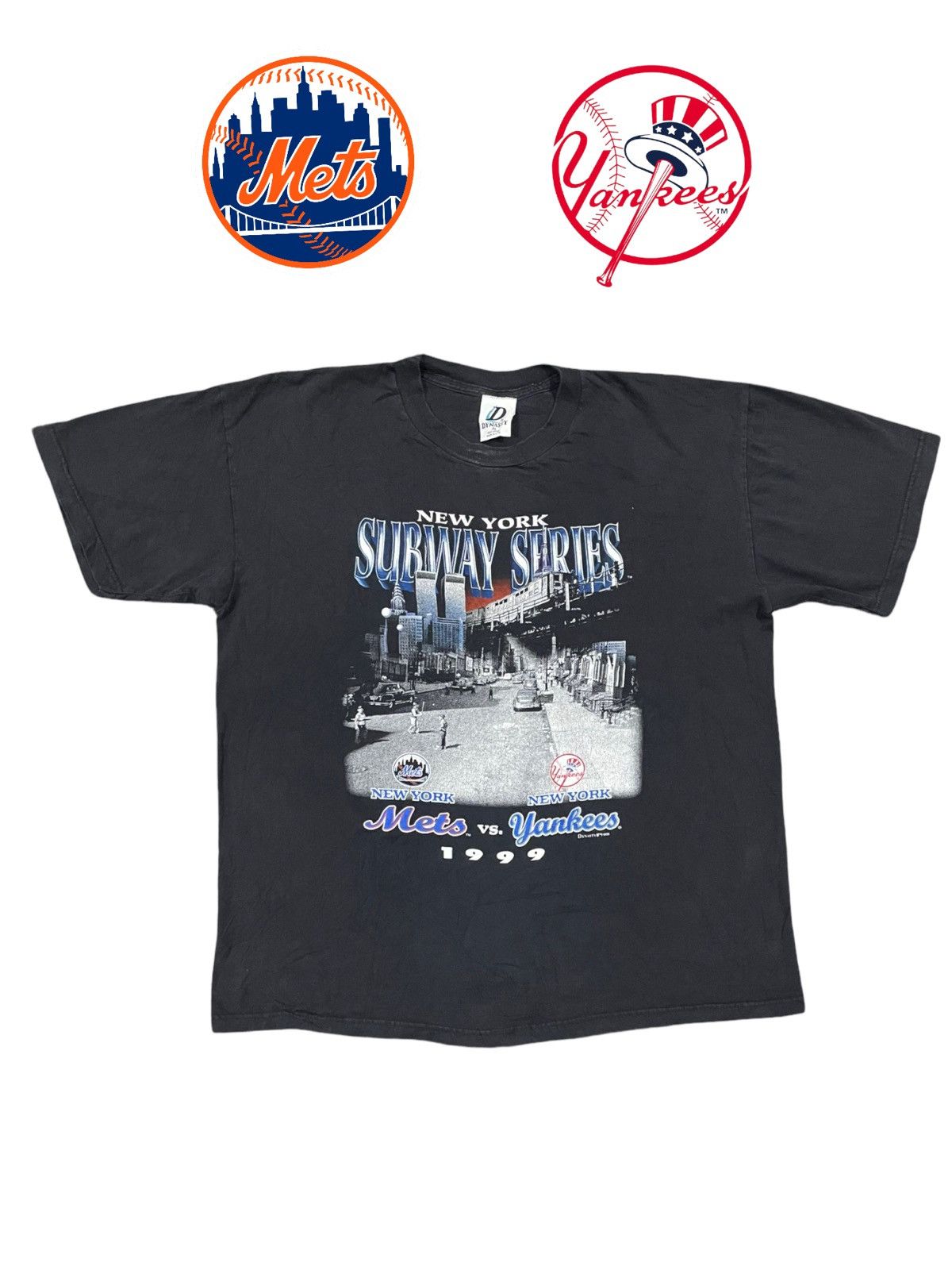 MLB VTG 1999 Subway Series Memoribilia NY Mets x NY Yankees Tee Size US XL / EU 56 / 4 - 1 Thumbnail