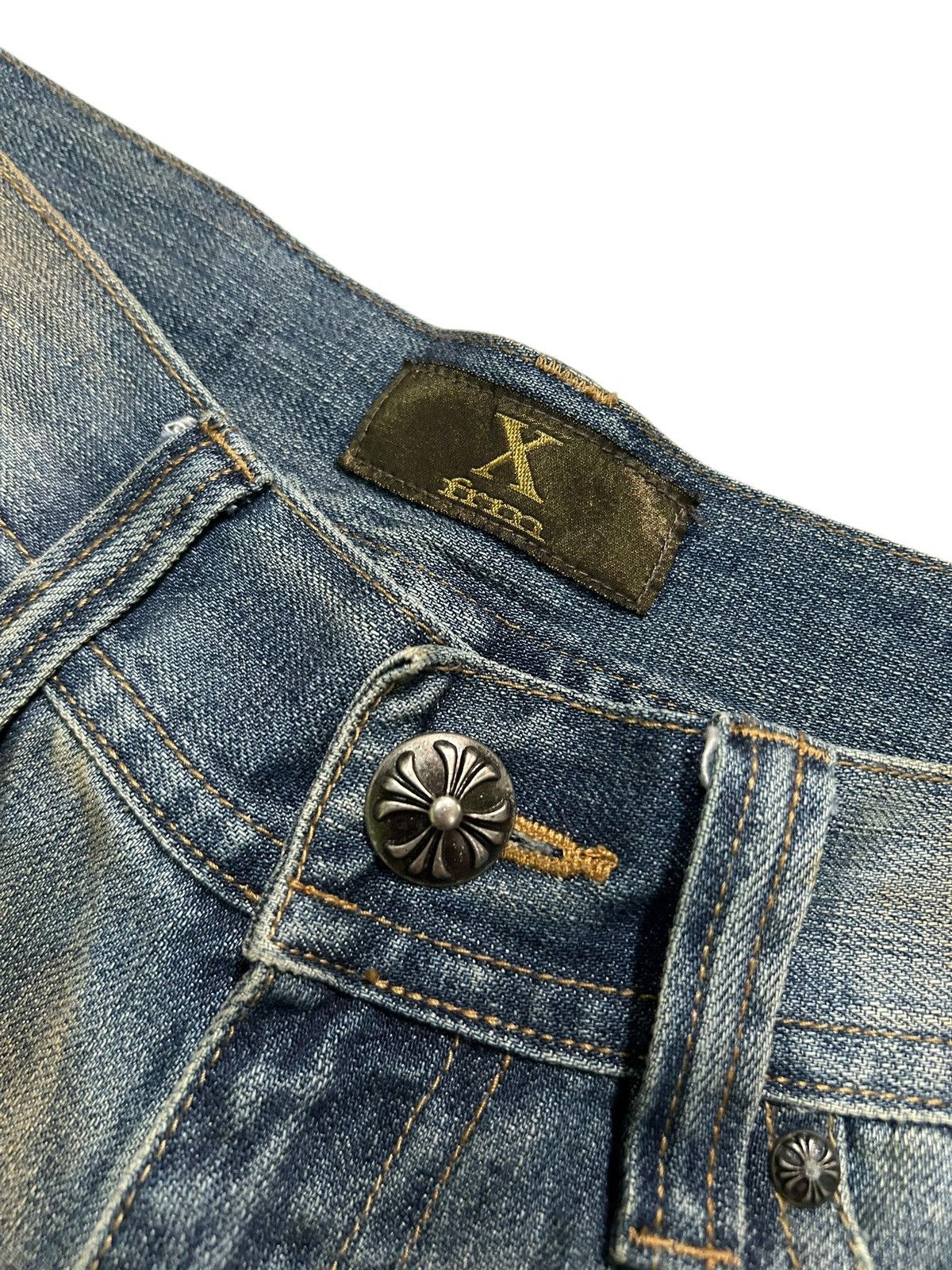 Japanese Brand × Kapital × Vintage Xfrm Flare Japanese Punk Bondage Style Denim ☠️🎌 Size US 30 / EU 46 - 6 Thumbnail