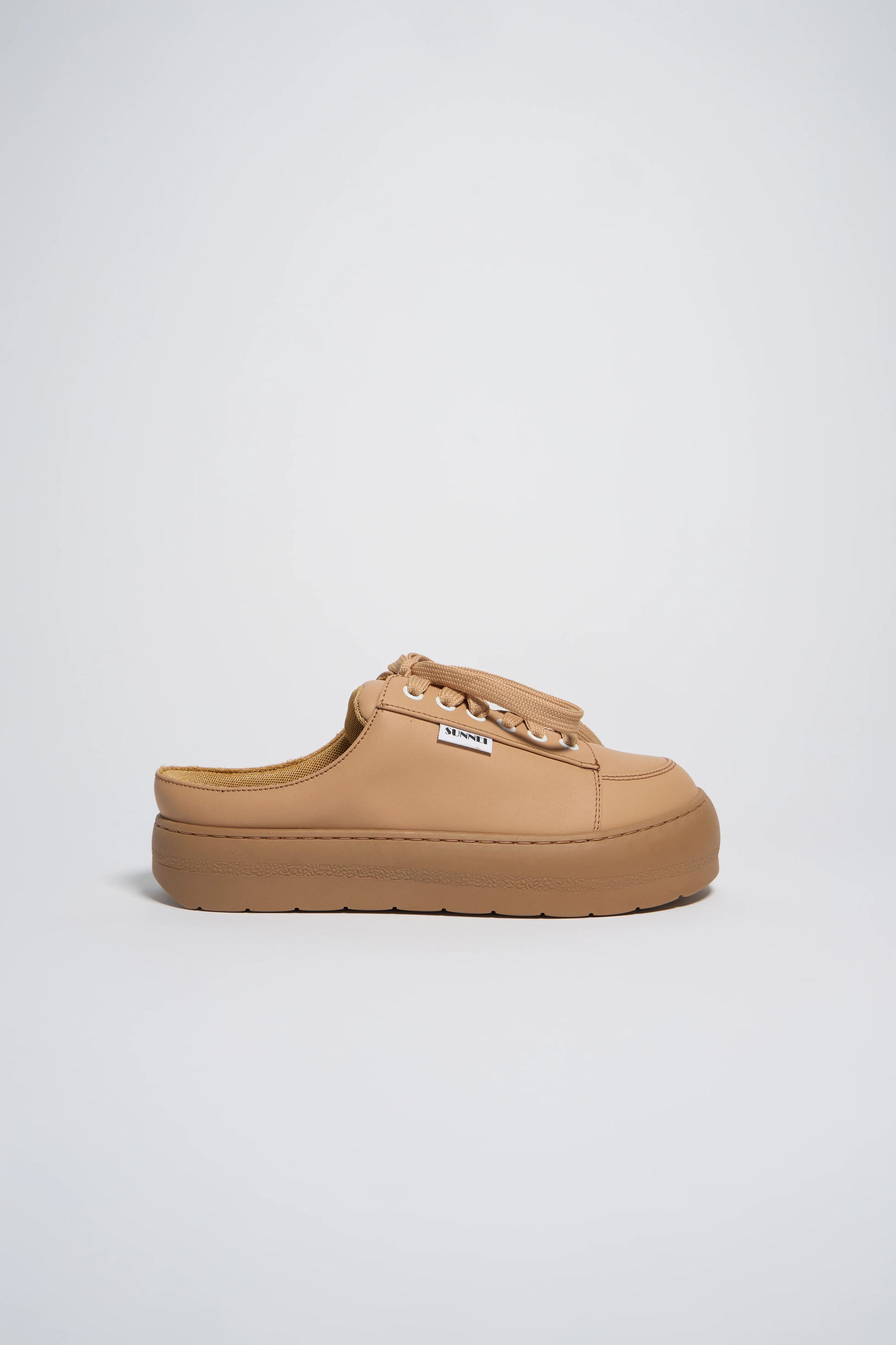 Sunnei o1mle1025 Unisex Dreamy Leather Sabot Mules in Beige Size US 5 / EU 37 - 1 Preview
