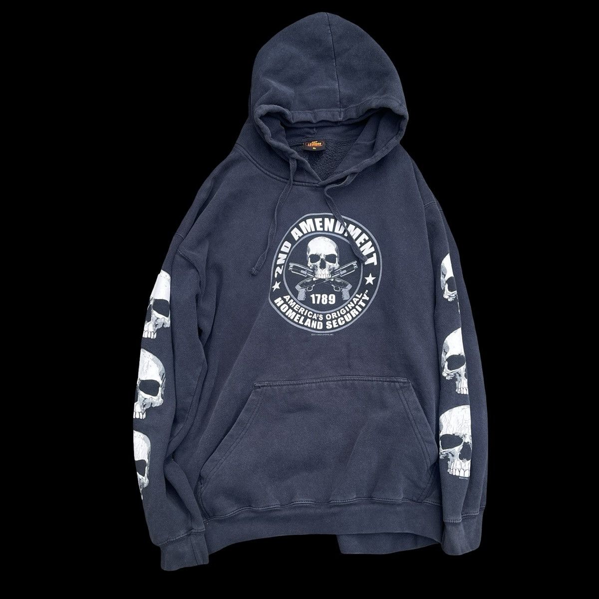 Other Vintage Skull Hoodie Size XL 90's Y2K Distress Hot Leathers Size US XL / EU 56 / 4 - 1 Thumbnail