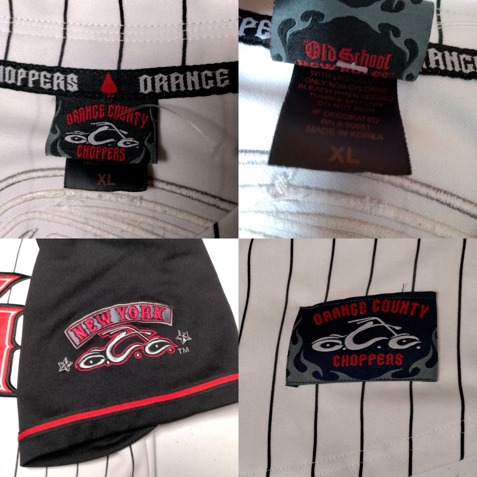 Vintage VINTAGE Orange County Choppers New York Shirt XL Baseball Jersey Motorcycle Pinstripe Size US XL / EU 56 / 4 - 8 Thumbnail