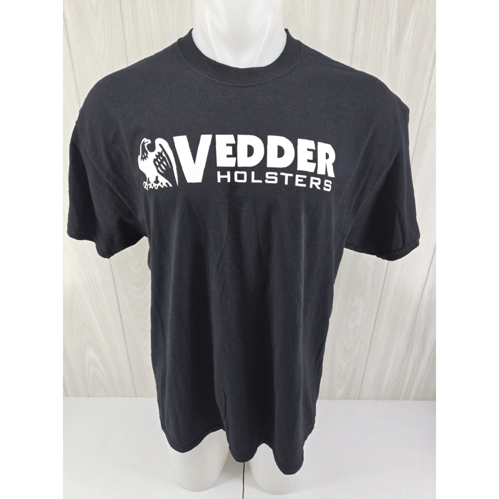 Gildan Vedder Gun Firearm Holsters Black Logo XL T-Shirt Size US XL / EU 56 / 4 - 2 Thumbnail