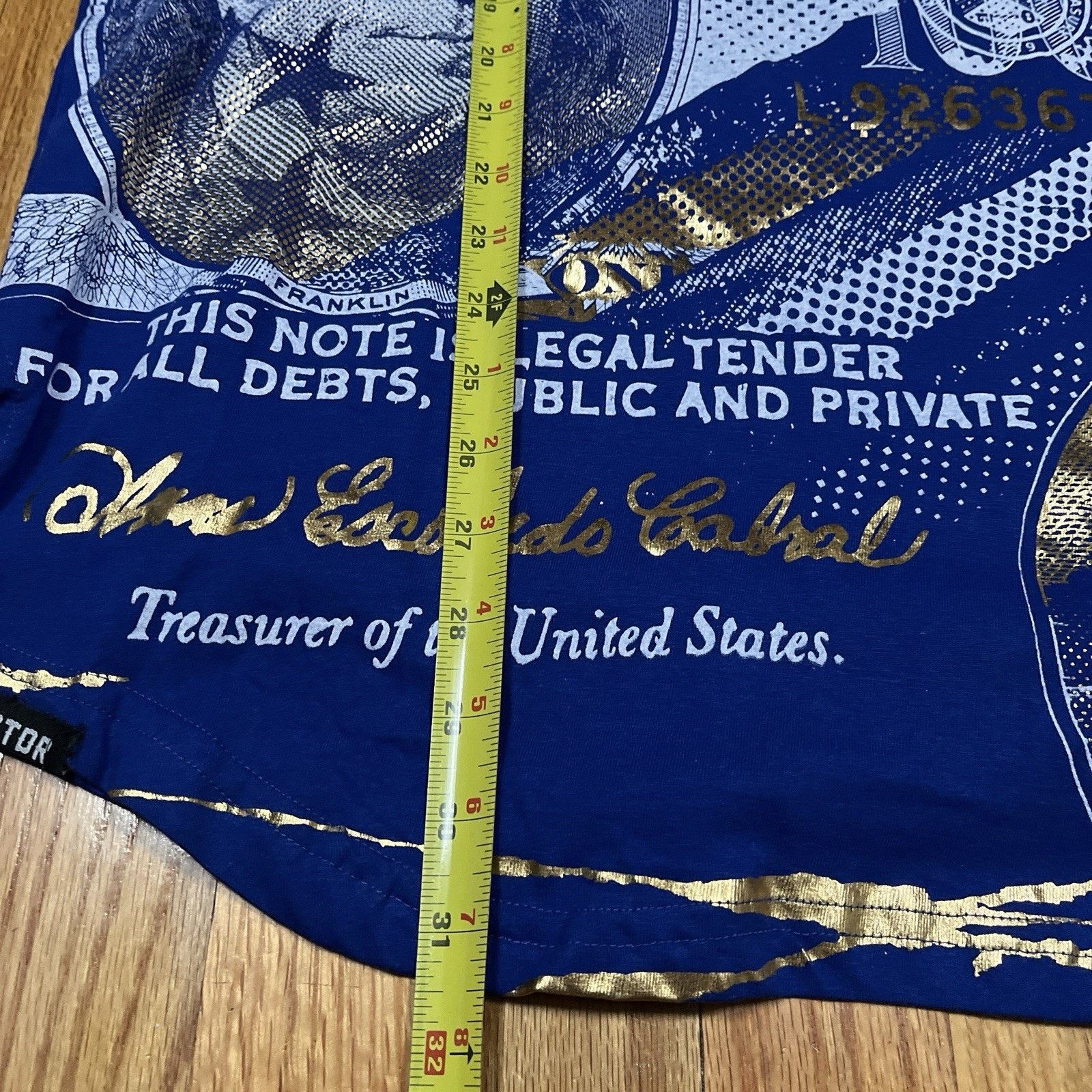 Other Contender XL Blue Gold Money Graphic Tee Slim Fit Eagle Size US XL / EU 56 / 4 - 3 Thumbnail