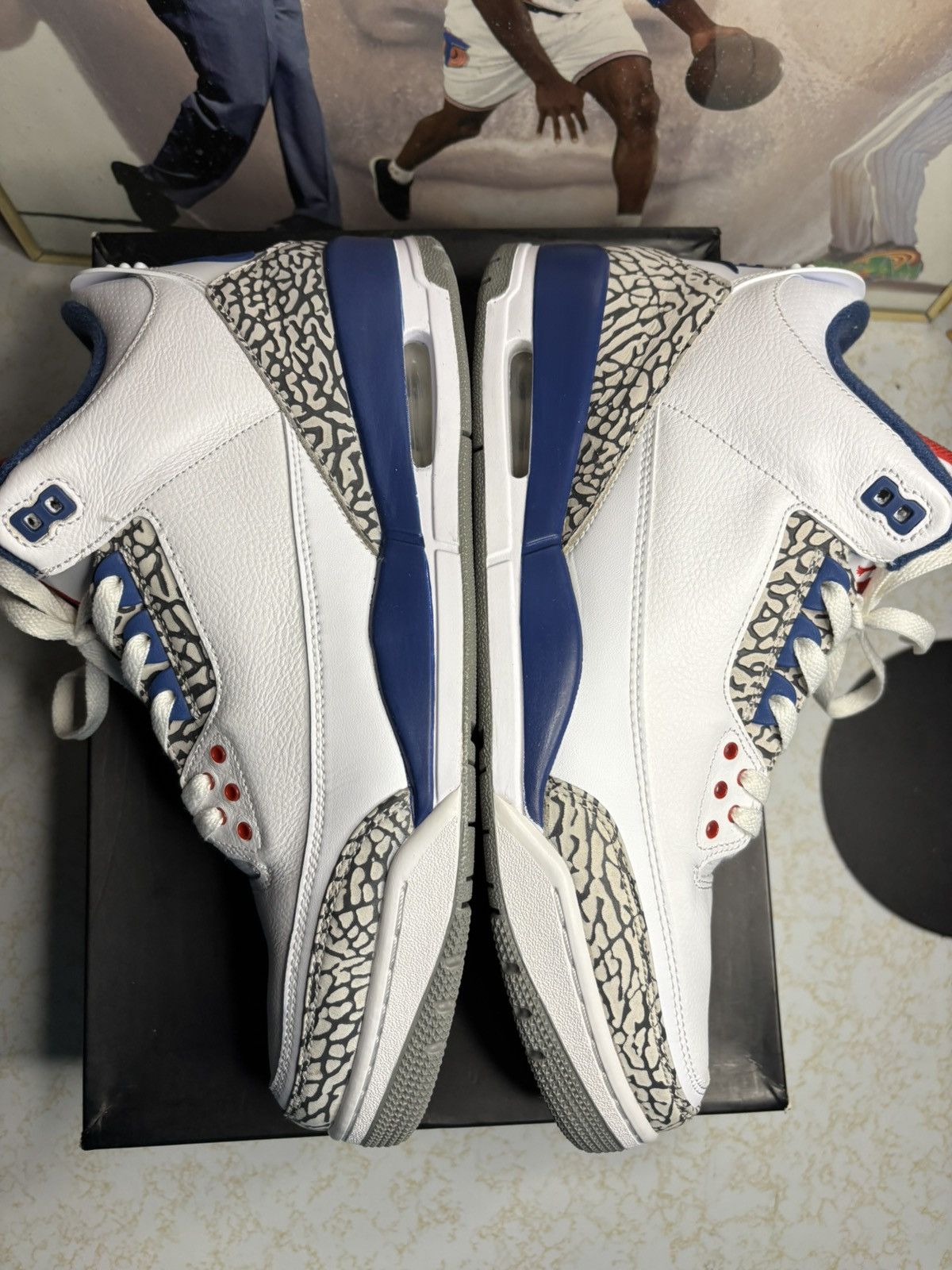 Jordan Brand Air Jordan 3 Retro OG True Blue 2016 Size US 13 / EU 46 - 4 Thumbnail
