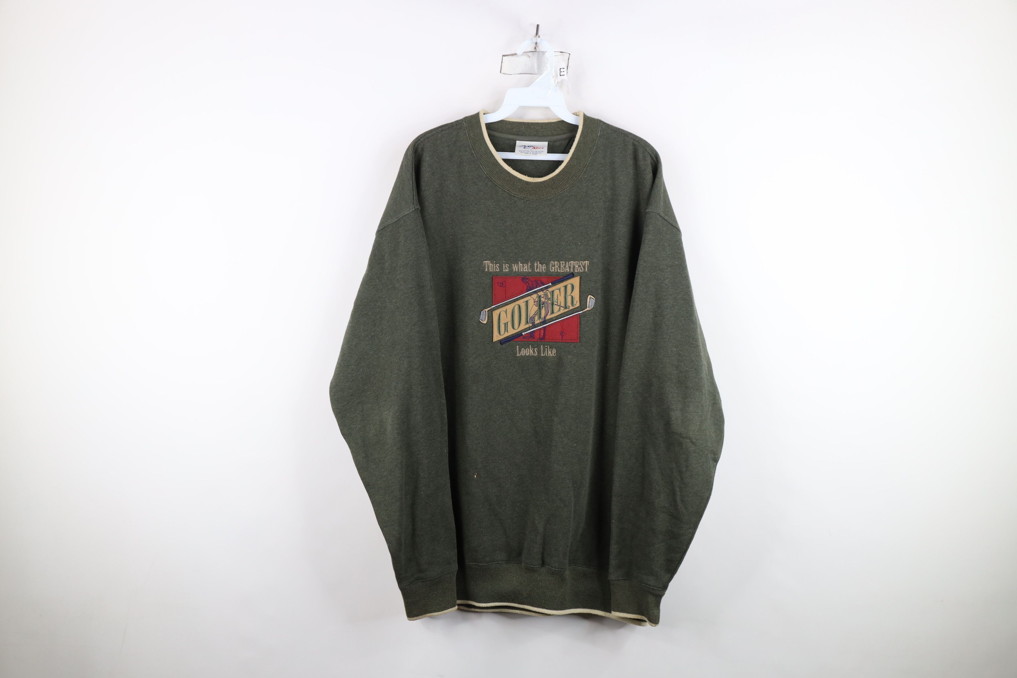 Vintage Vintage 90s Streetwear Worlds Greatest Golfer Sweatshirt Size US L / EU 52-54 / 3 - 1 Thumbnail