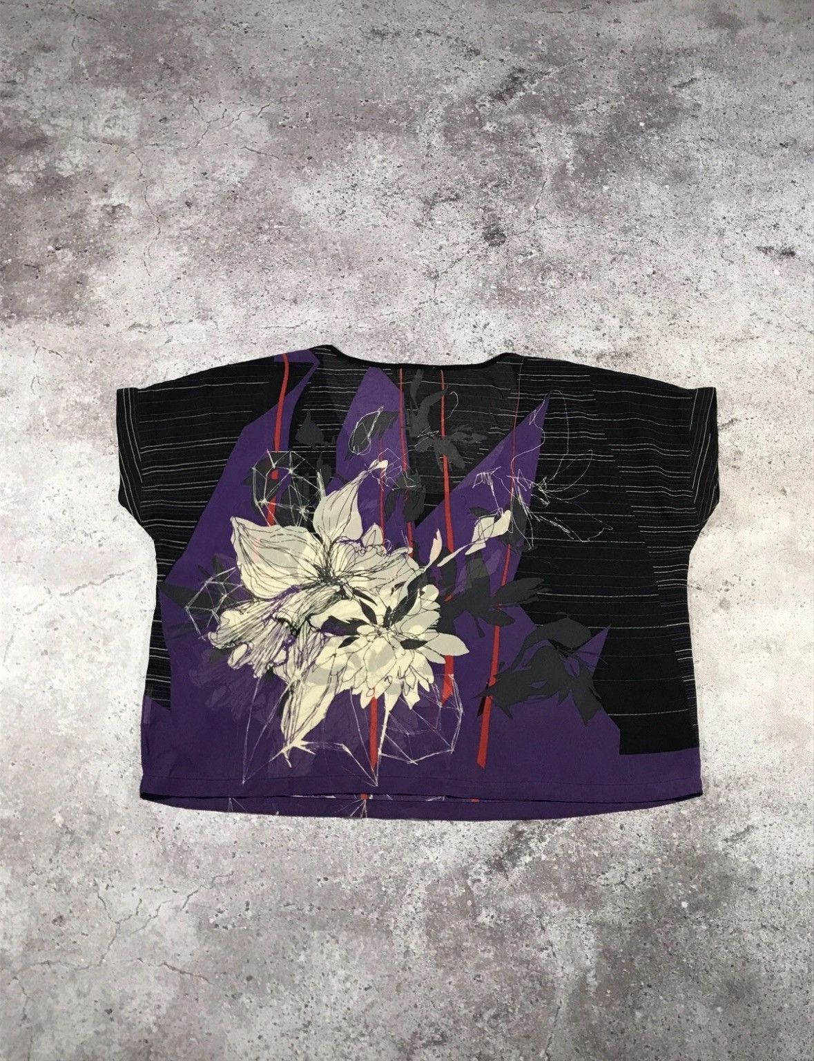 Diesel Vintage Blouse Diesel Woman Flowers Print Black/Purple M Size M / US 6-8 / IT 42-44 - 4 Thumbnail