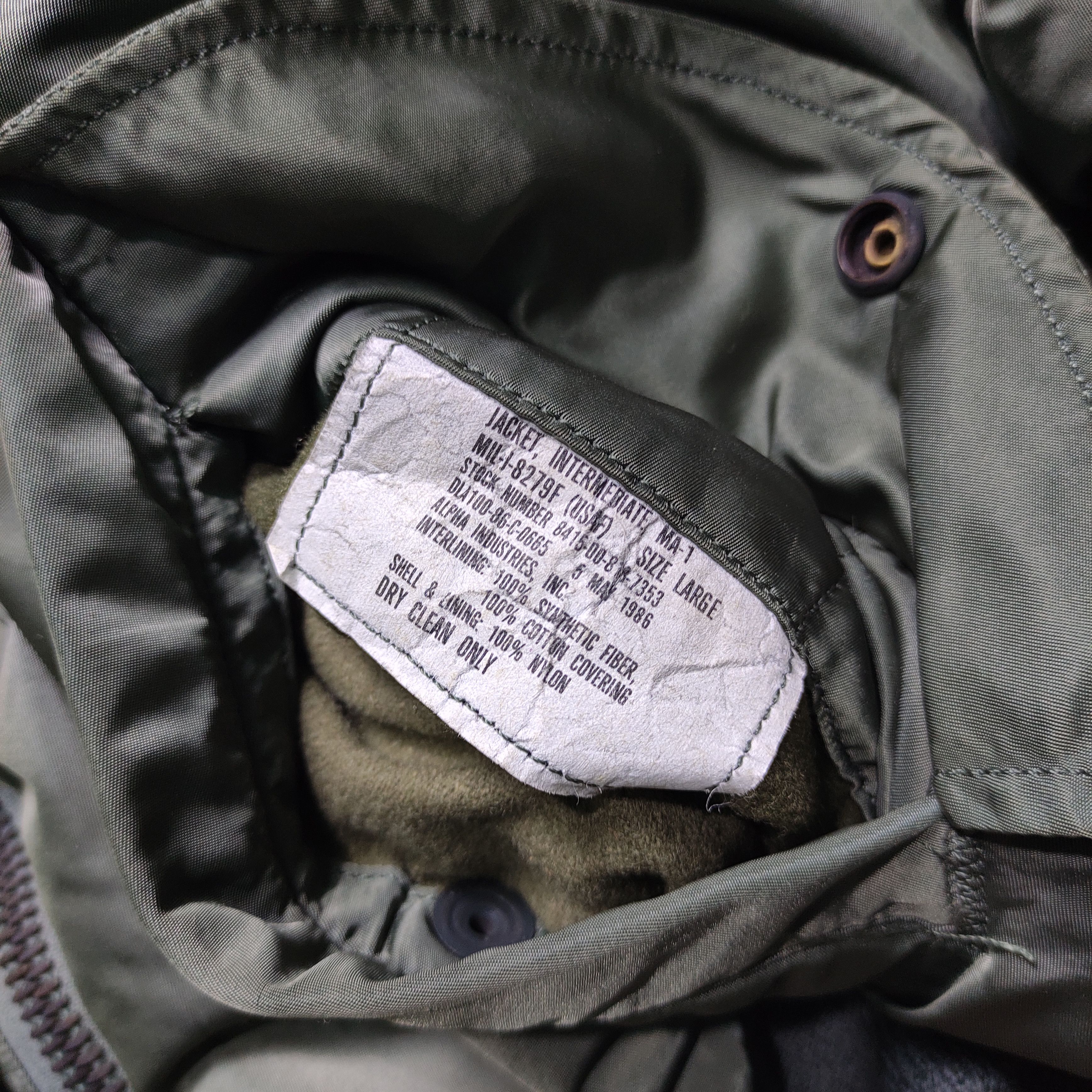 Alpha Industries × Vintage Alpha Industries Vintage Jacket 1986 Size US L / EU 52-54 / 3 - 8 Thumbnail