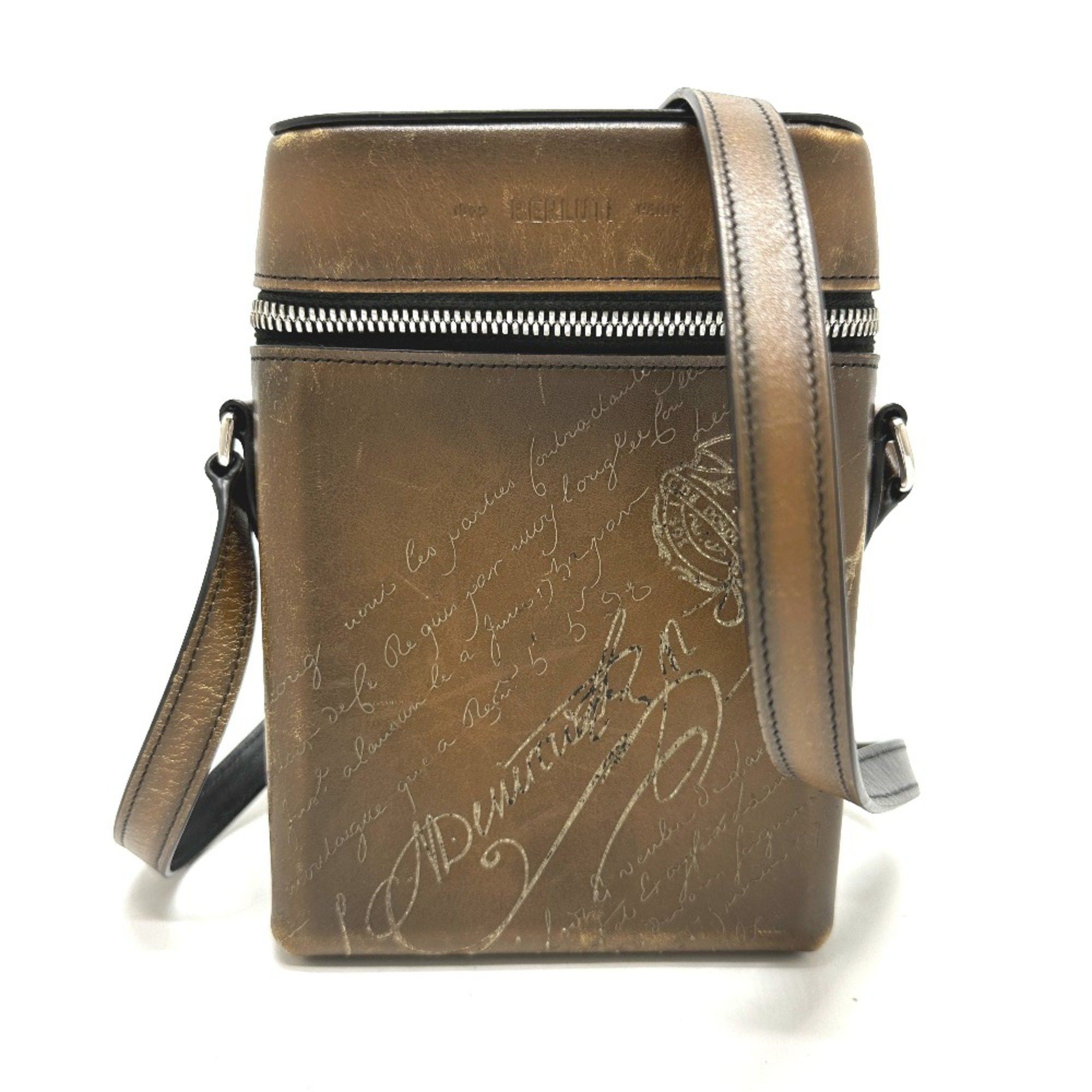 Berluti Berlutti Calligraphy Shoulder Bag Brown Size ONE SIZE - 1 Thumbnail