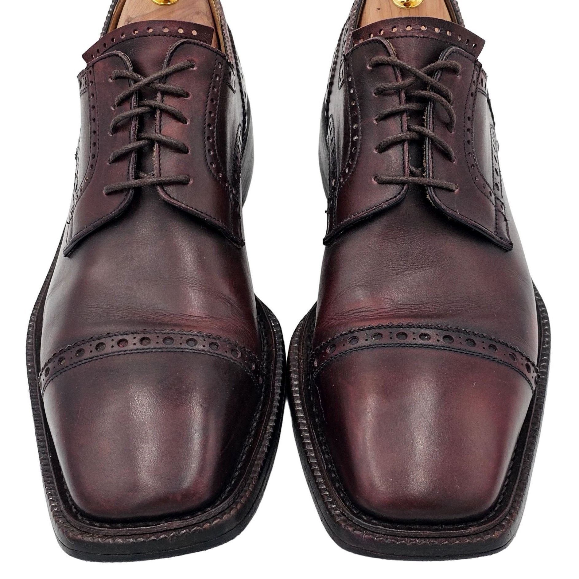 Other Calzoleria Harris Italy Mens 10.5 Burgundy All Leather Dress Size US 10.5 / EU 43-44 - 2 Thumbnail