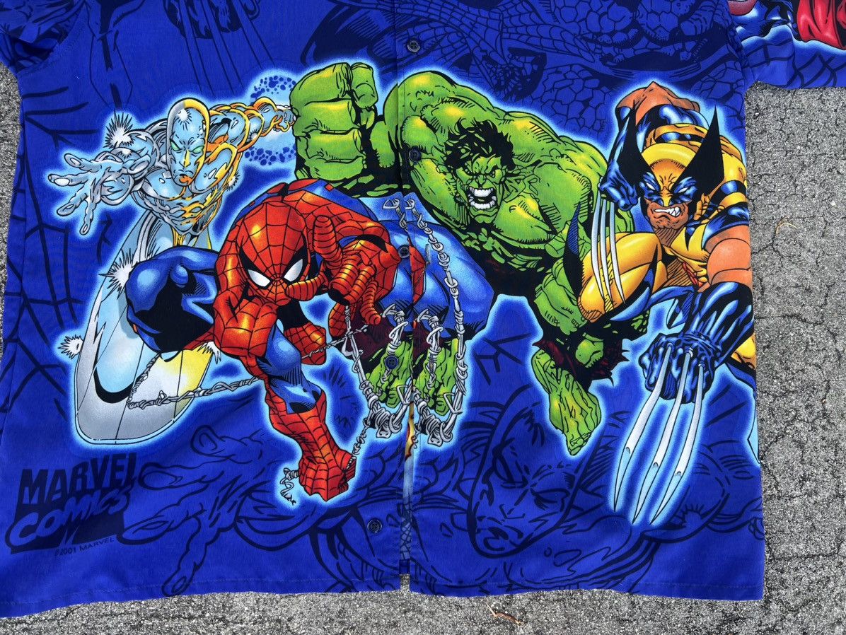 Marvel Comics × Vintage Vintage 2001 Marvel Comics Button Up Size US XXL / EU 58 / 5 - 2 Thumbnail