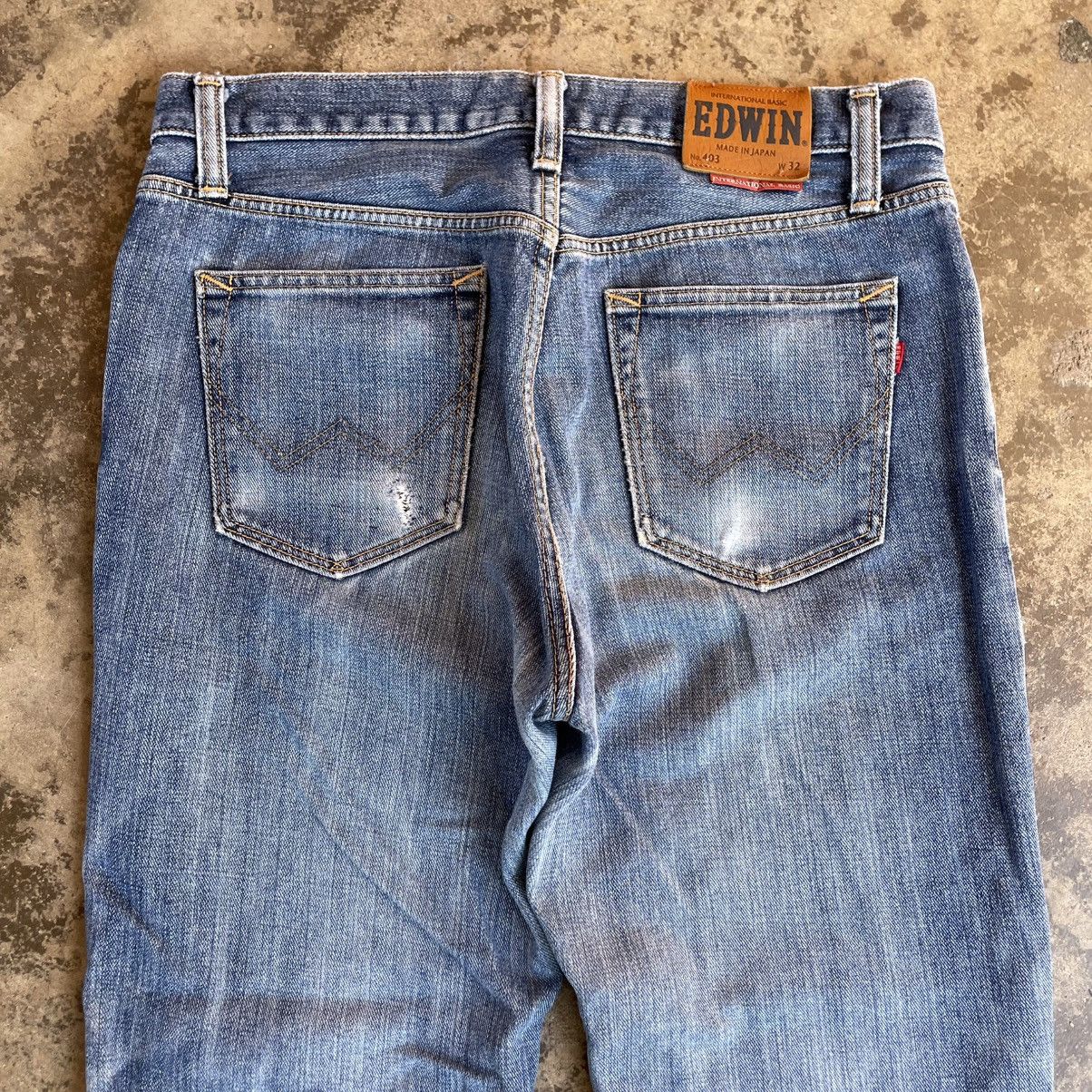 Edwin 🔥Vintage Edwin 403 Stoned Washed Ripped Distress Denim Jeans Size US 33 - 5 Thumbnail