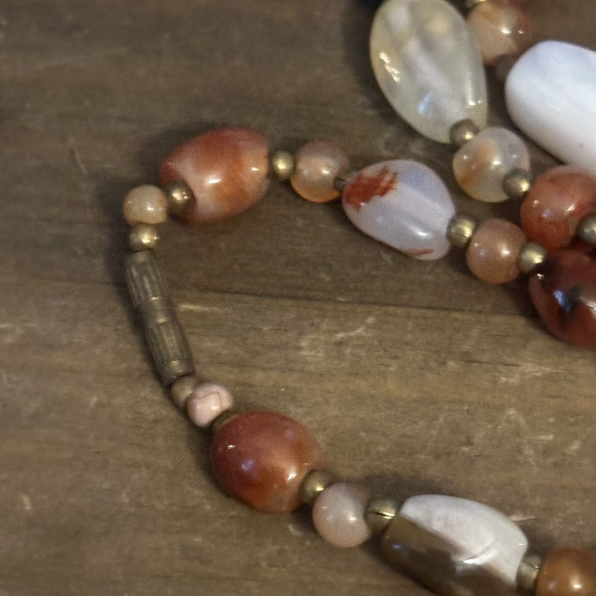 Vintage Vintage polished agate bead necklace Size ONE SIZE - 5 Thumbnail