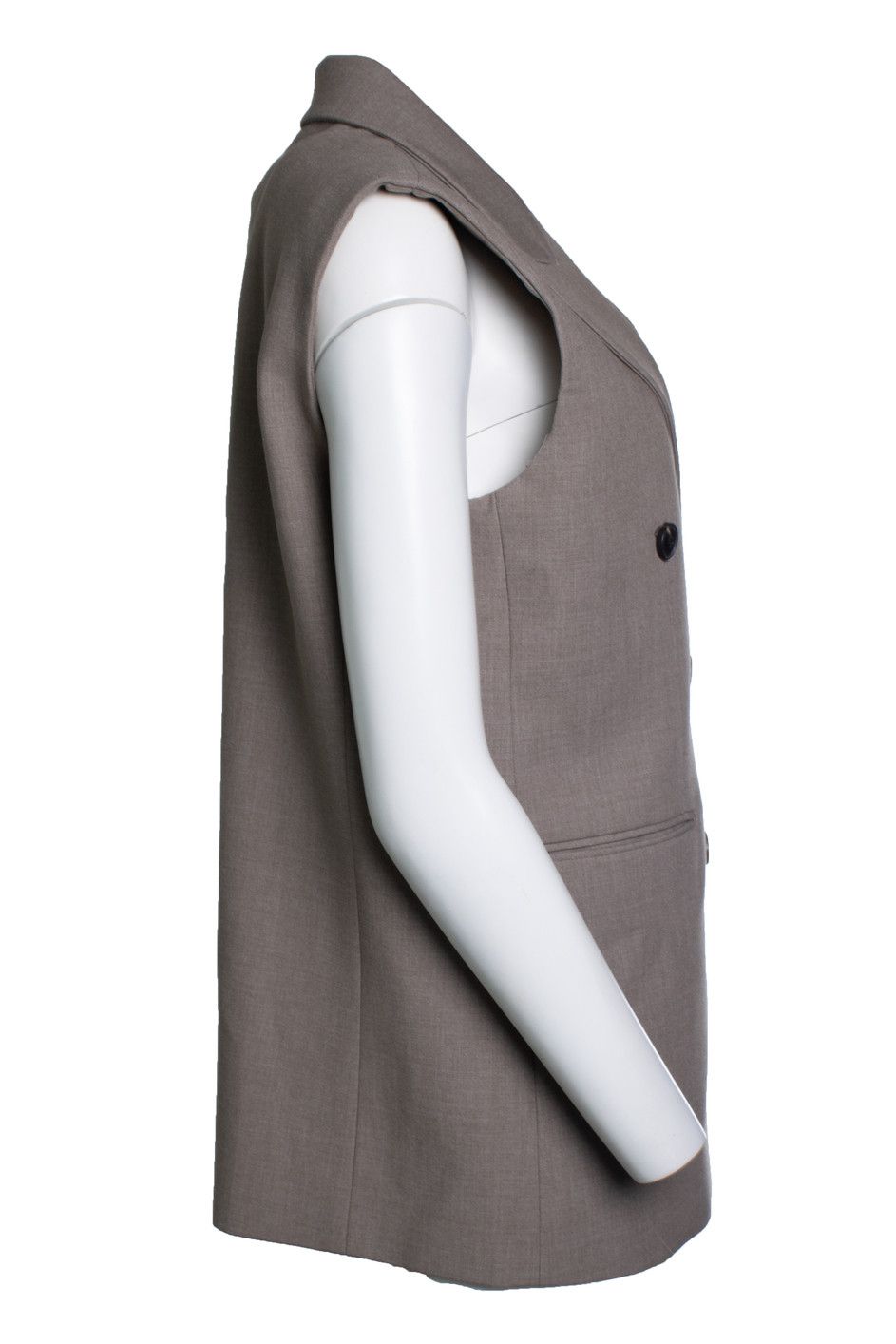 Other 3.Another, taupe double breasted vest Size S / US 4 / IT 40 - 4 Thumbnail