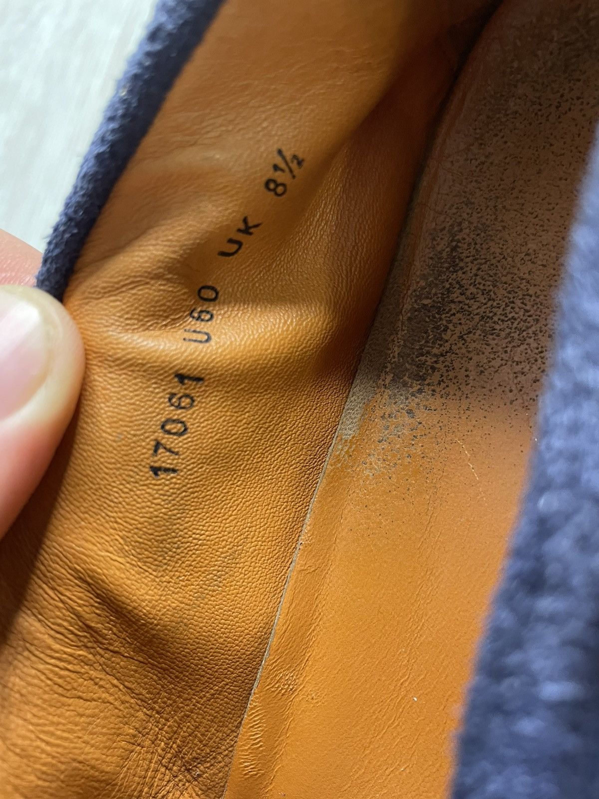 Santoni × Vintage Santoni Navy Blue suede loafers size UK 8,5 Size US 8.5 / EU 41-42 - 14 Thumbnail