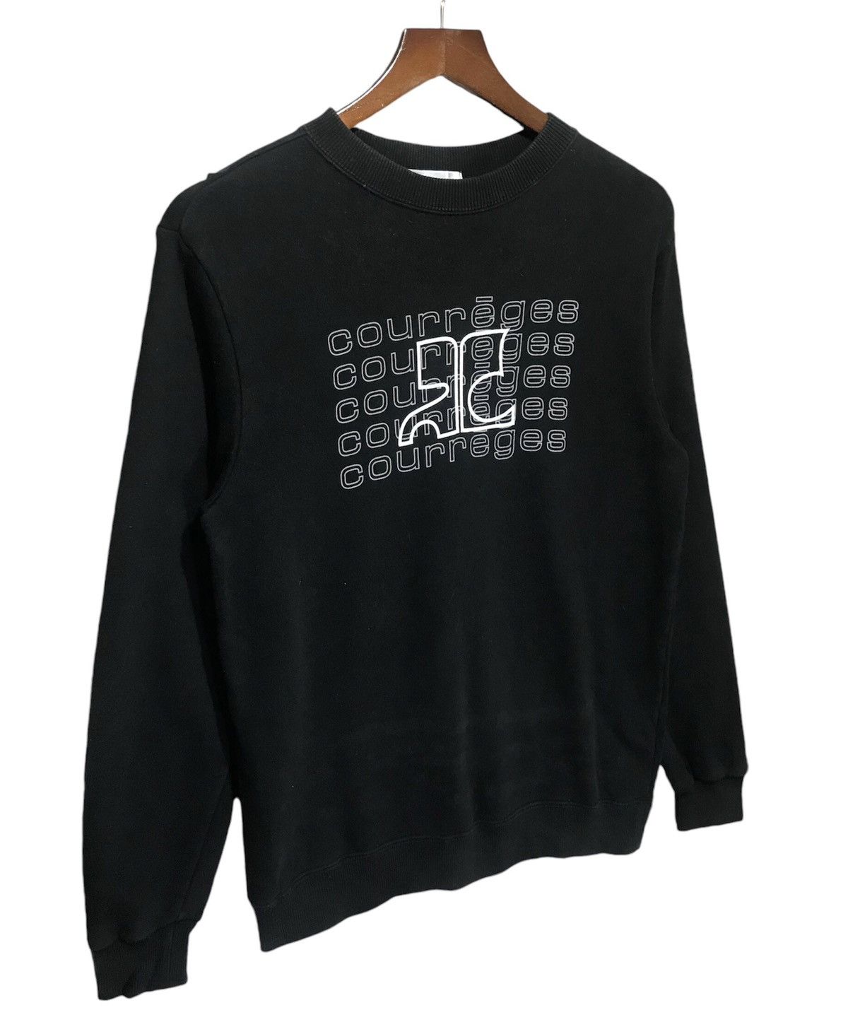 Courreges × Vintage Vintage Courreges Black Sweatshirt Size US S / EU 44-46 / 1 - 3 Thumbnail