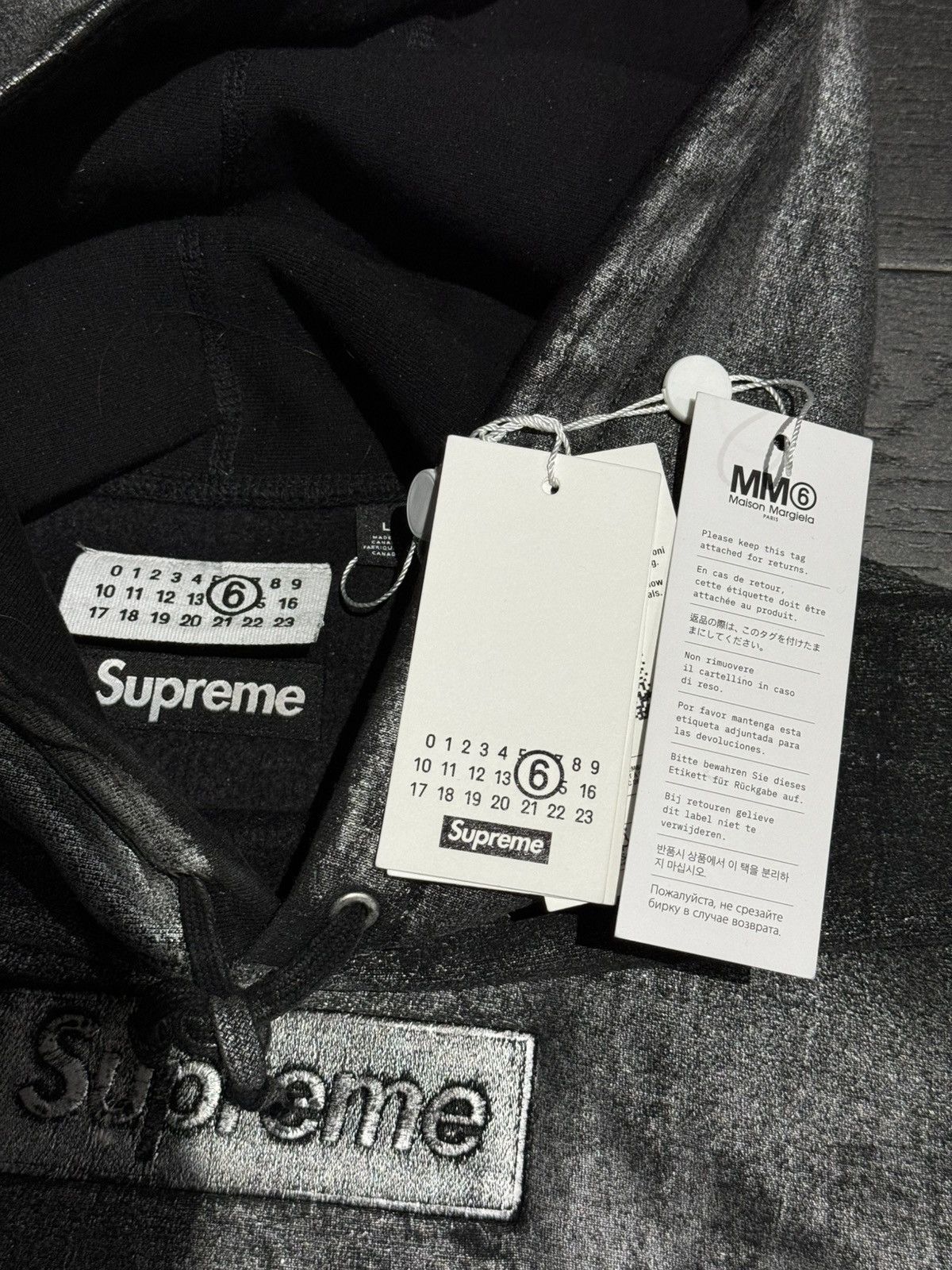 Maison Margiela × Supreme Supreme X Maison Margiela 6 Foil Box logo Hoodie Size US L / EU 52-54 / 3 - 4 Thumbnail