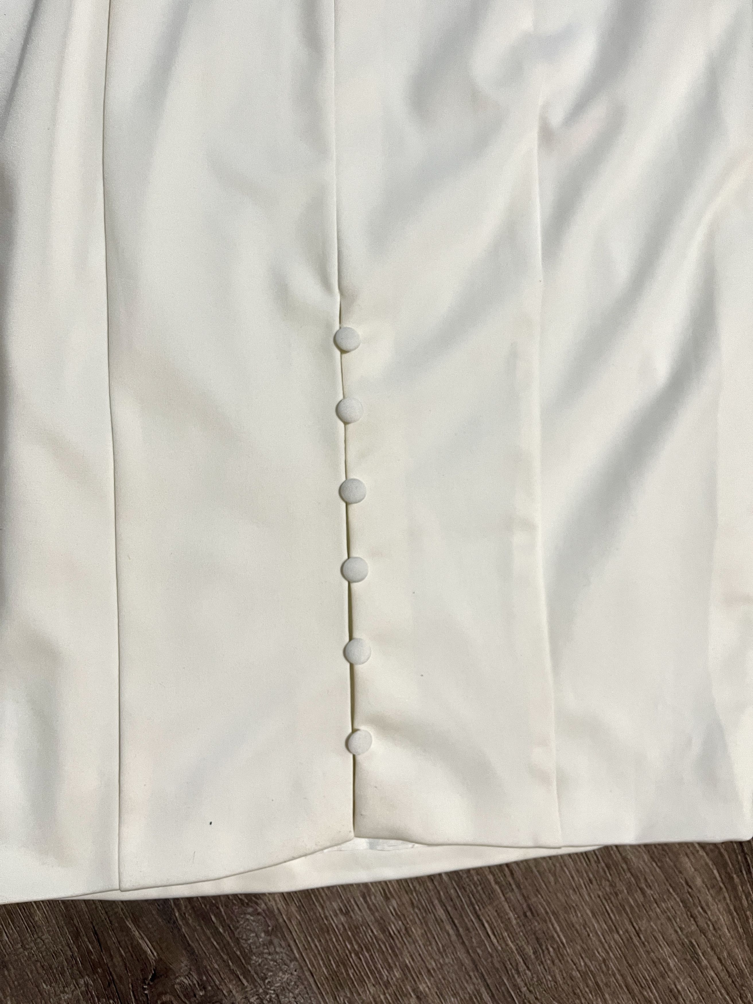 Other Elegant Wedding/Party White Dress Size L / US 10 / IT 46 - 6 Thumbnail