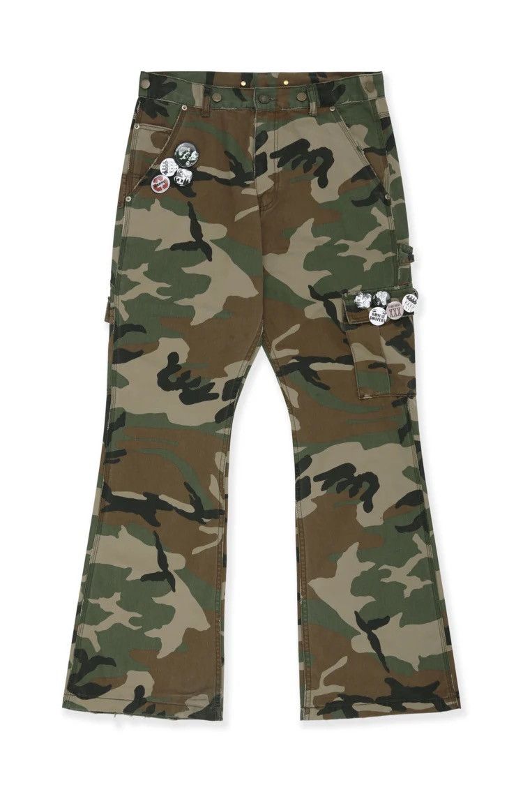 Protocol Index MILITARY CAMO BOOTSCUT WORK PANTS GR size 3