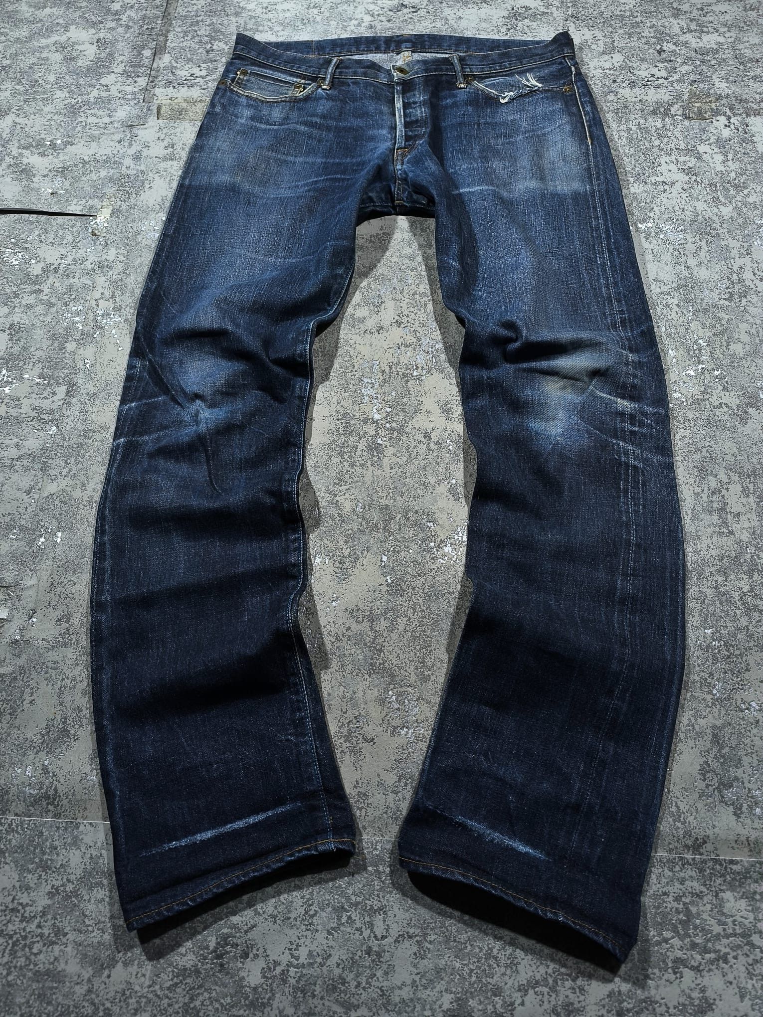 Japan Blue Vintage Japan Blue Faded Distressed Selvedge Denim Jeans Size US 36 / EU 52 - 1 Thumbnail