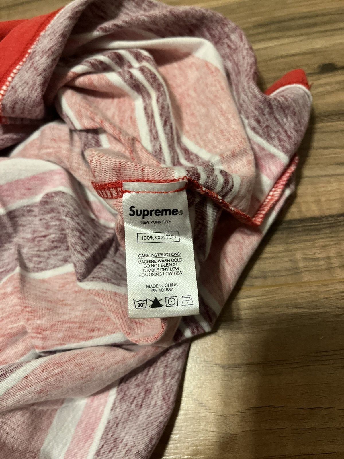 Supreme Supreme Stripe S/S Top Size US XL / EU 56 / 4 - 17 Thumbnail