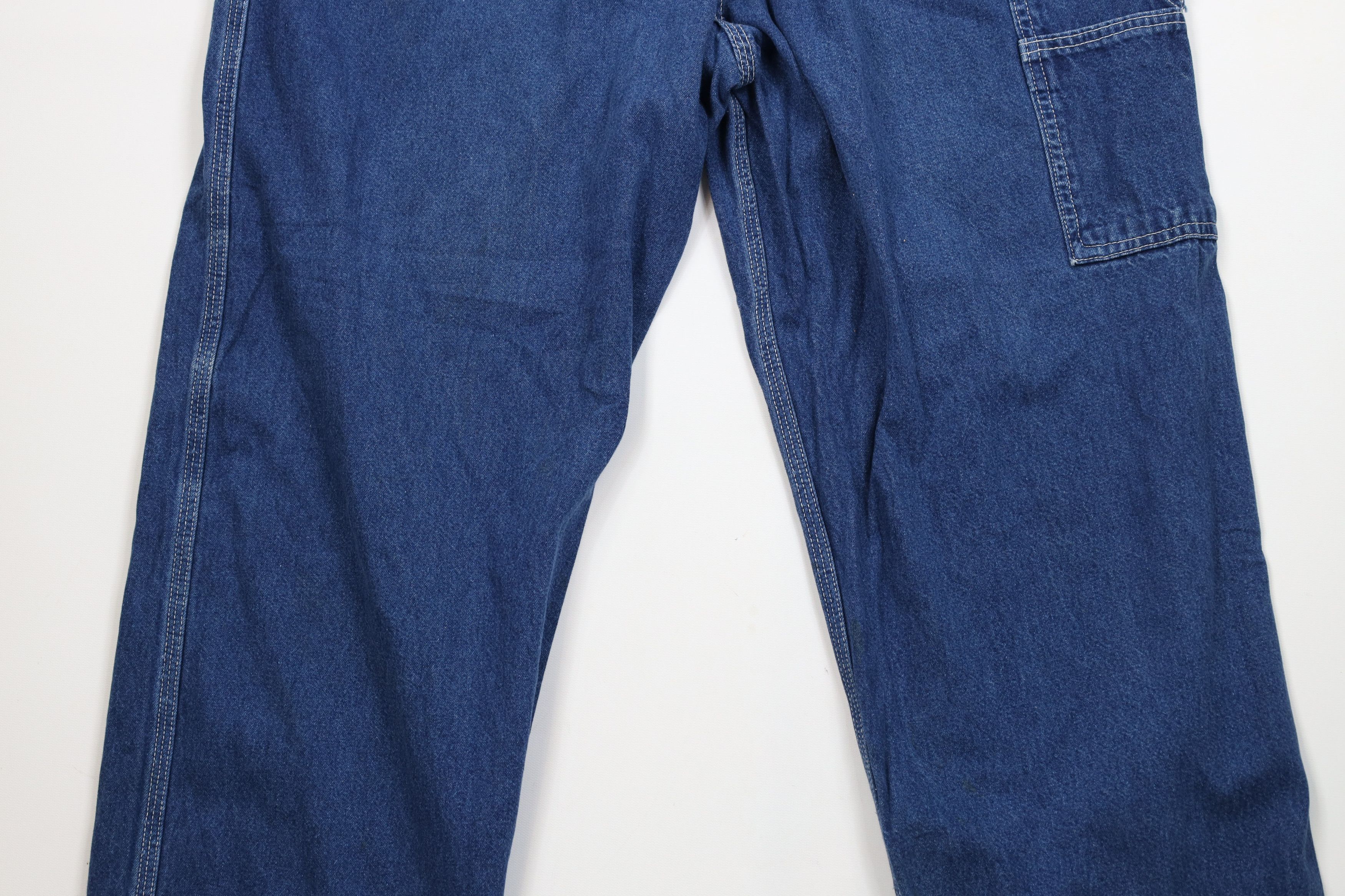 Carhartt Vintage 90s Carhartt Wide Leg Dungaree Denim Jeans USA Blue Size US 38 / EU 54 - 14 Thumbnail