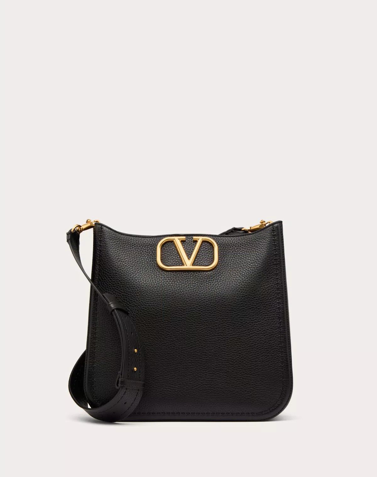 Valentino oc11z0725 Size:OS/ Hobo Bag In Grainy Calfskin in Black Size ONE SIZE - 1 Thumbnail