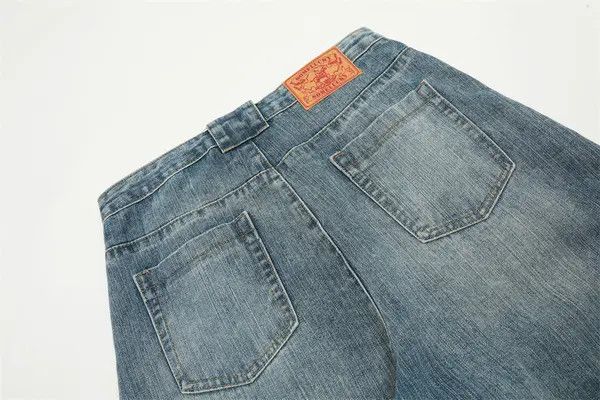 Japanese Brand VIBE Men's tie-dye patchwork casual washed distressed jeans Size US 32 / EU 48 - 5 Thumbnail