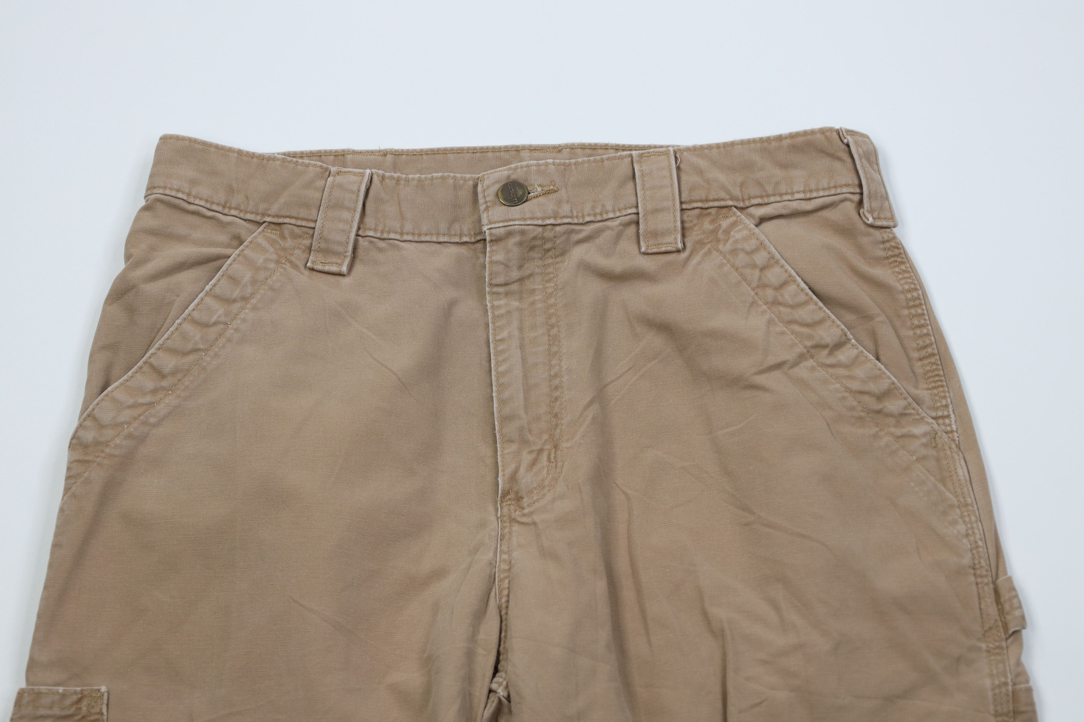 Carhartt Vintage 90s Y2K Carhartt Wide Leg Dungaree Pants Duck Brown Size US 32 / EU 48 - 2 Thumbnail