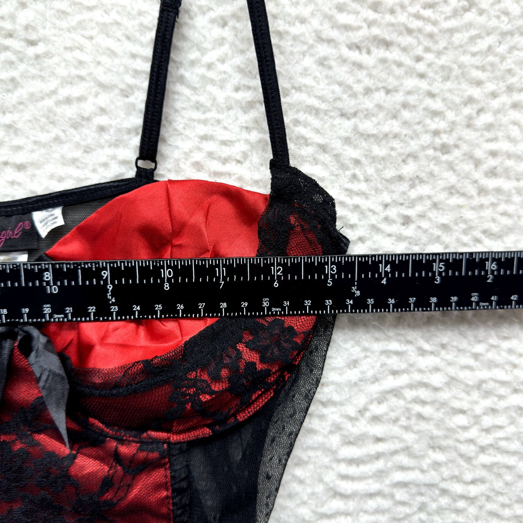 Vintage VINTAGE Dreamgirl Slip Dress L Red Black Lace Goth Whimsigoth Victorian Size L / US 10 / IT 46 - 5 Thumbnail
